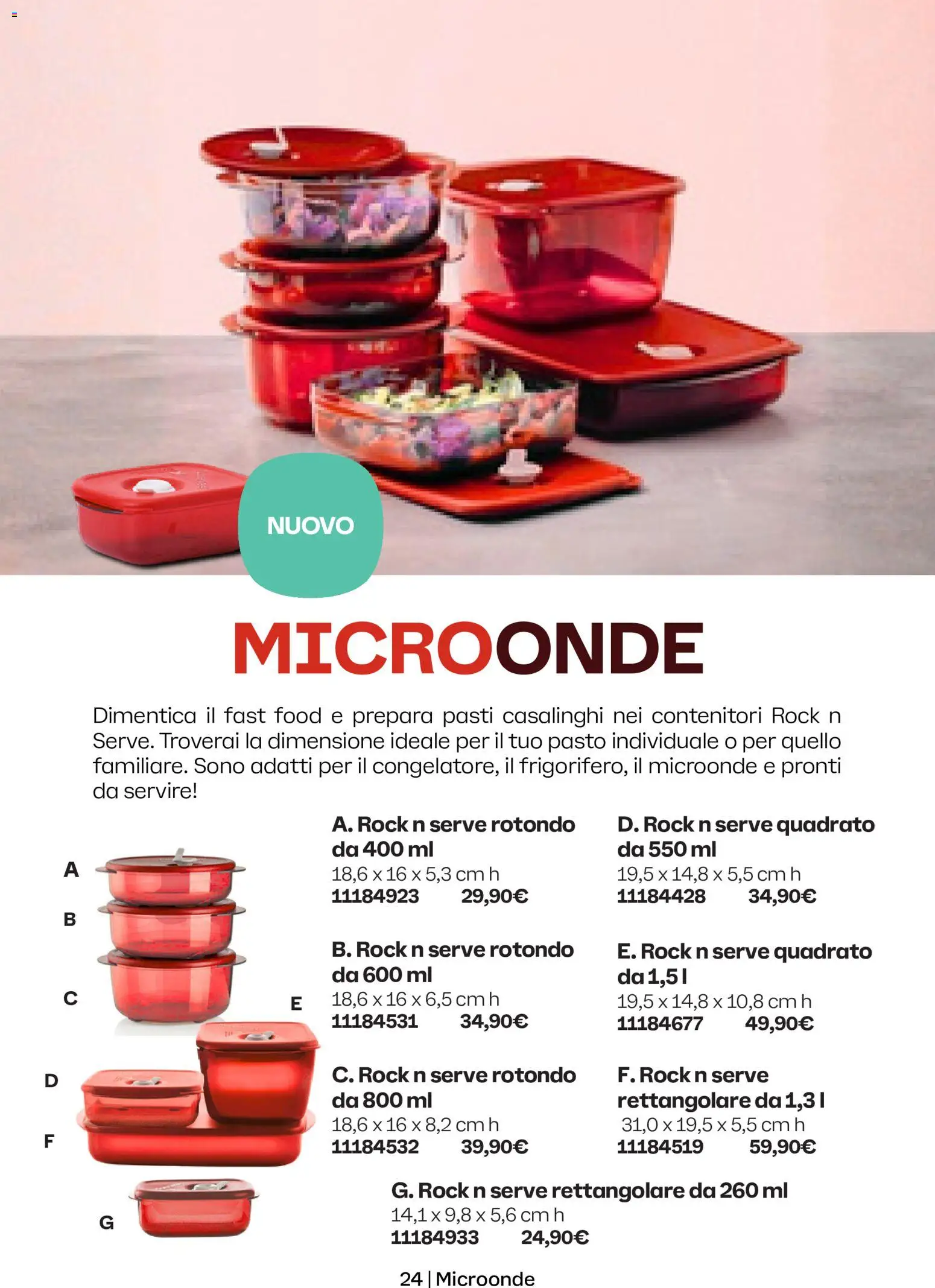 Volantino Tupperware del 01.05.2026 | Pagina: 24 | Prodotti: Microonde