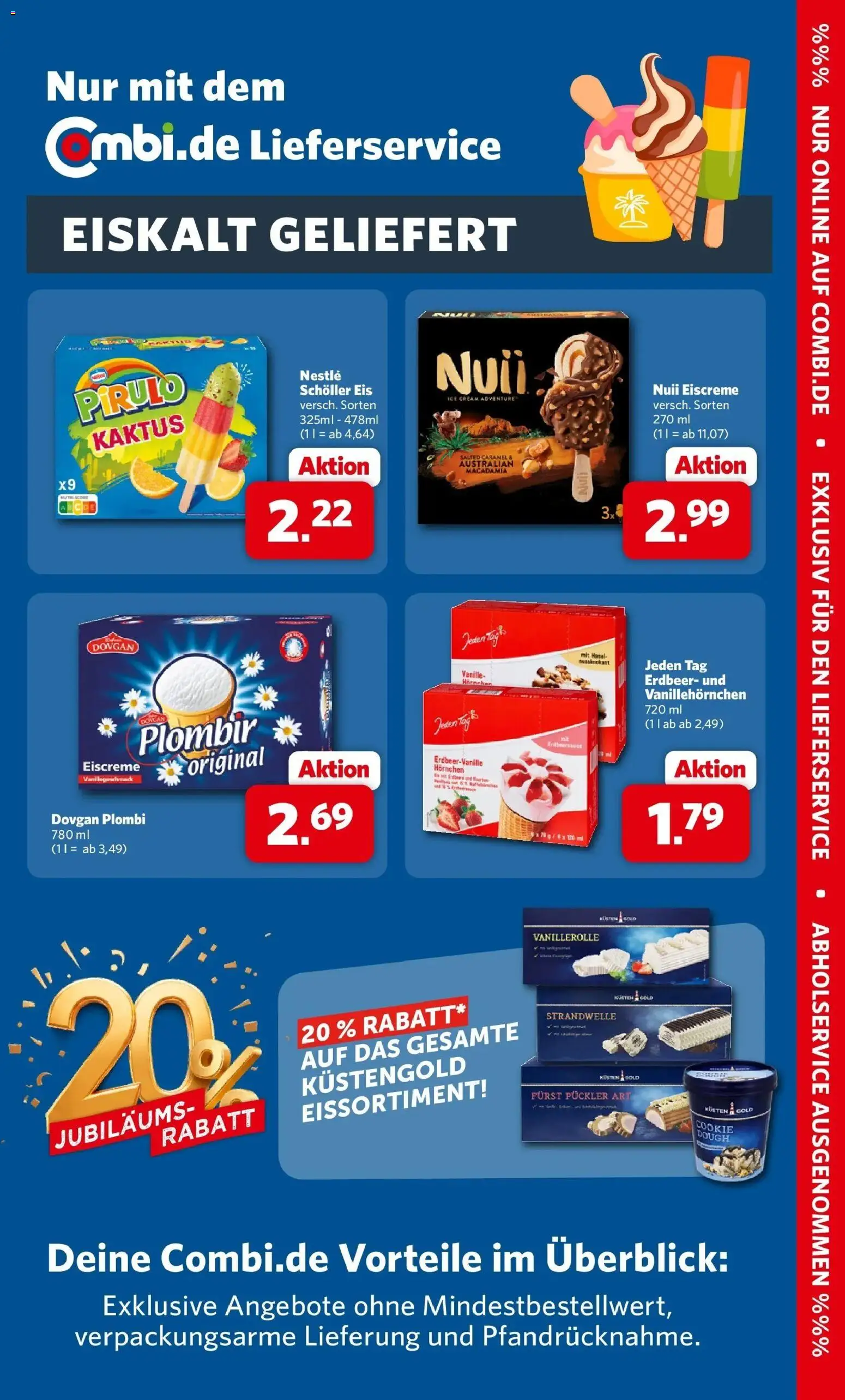 Combi Prospekt Borchen (ab 03.08.2026) zum Blättern | Seite: 33 | Produkte: Cola, Eiscreme, Vanille, Eis
