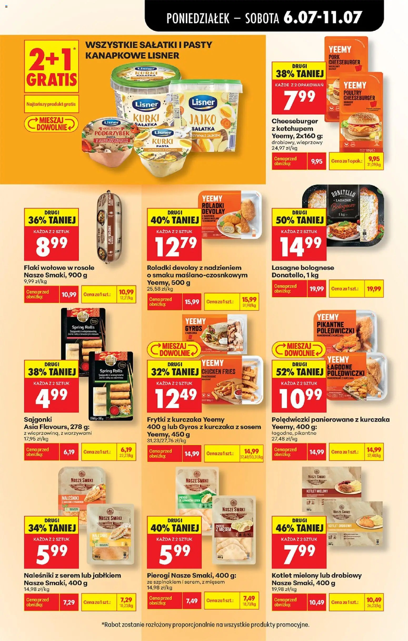 Biedronka gazetka od poniedziałku od 06.07.2026 | Strona: 47 | Produkty: Lasagne, Roladki Devolay, Cheeseburger, Frytki