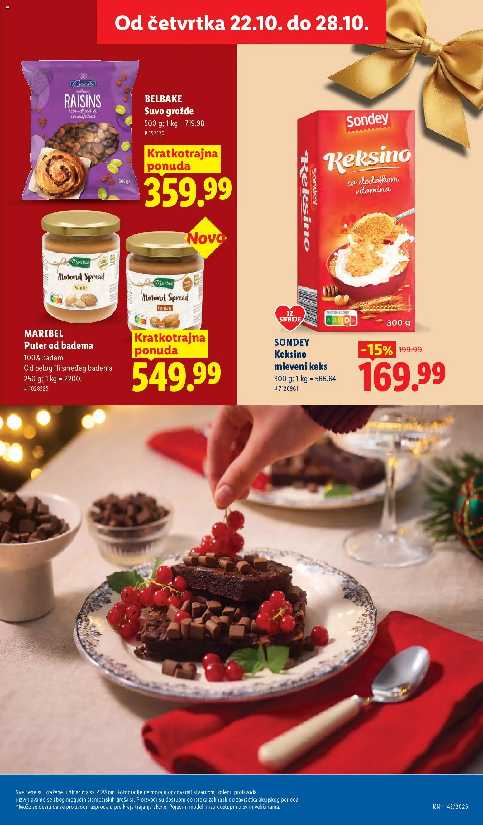 Lidl katalog - važi od 22.10.2026 | Strana: 57 | Proizvode: Keks, Badem, Grožđe, Puter