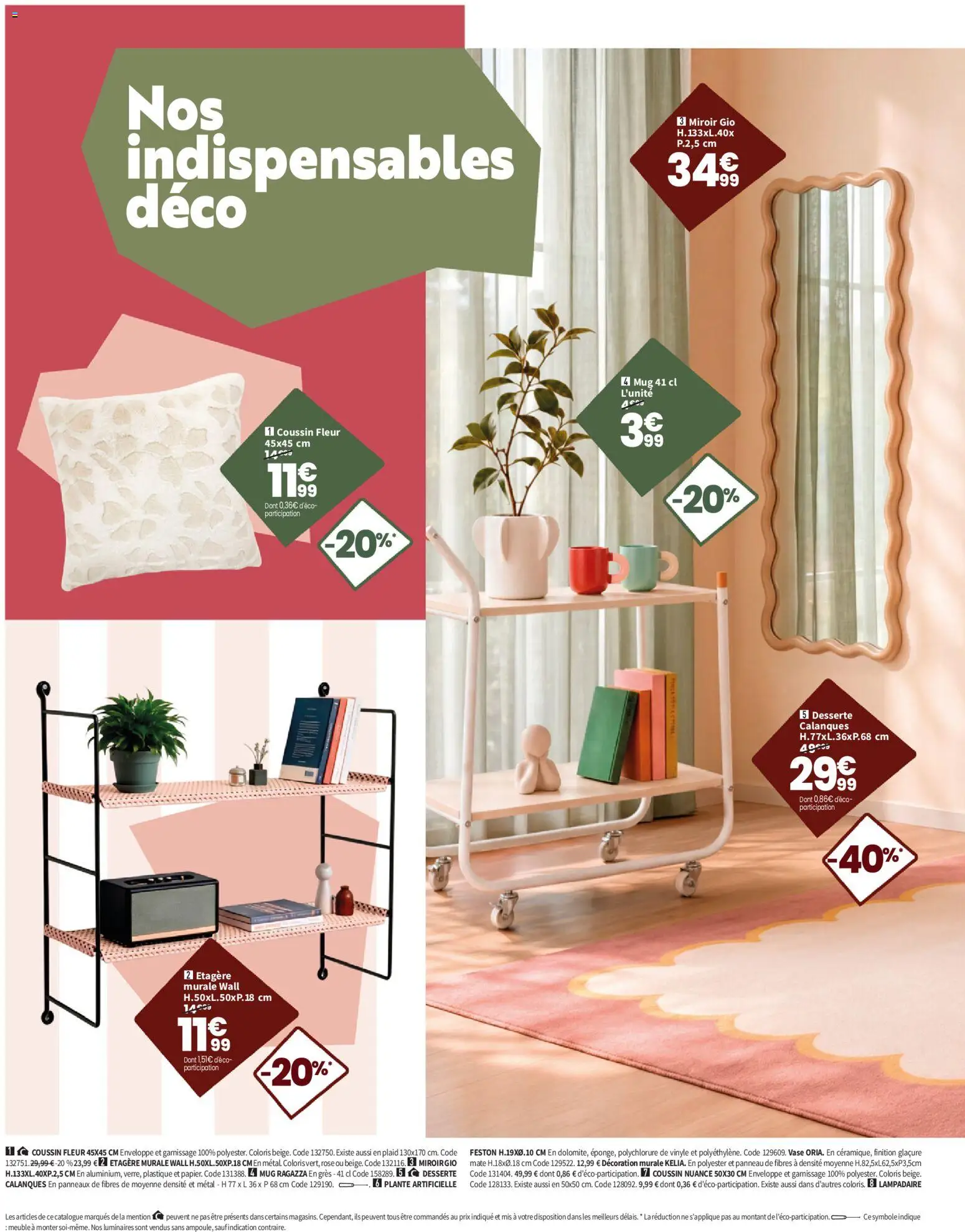 {H1} | Page: 20 | Produits: Étagère murale, Plante artificielle, Étagère, Vase