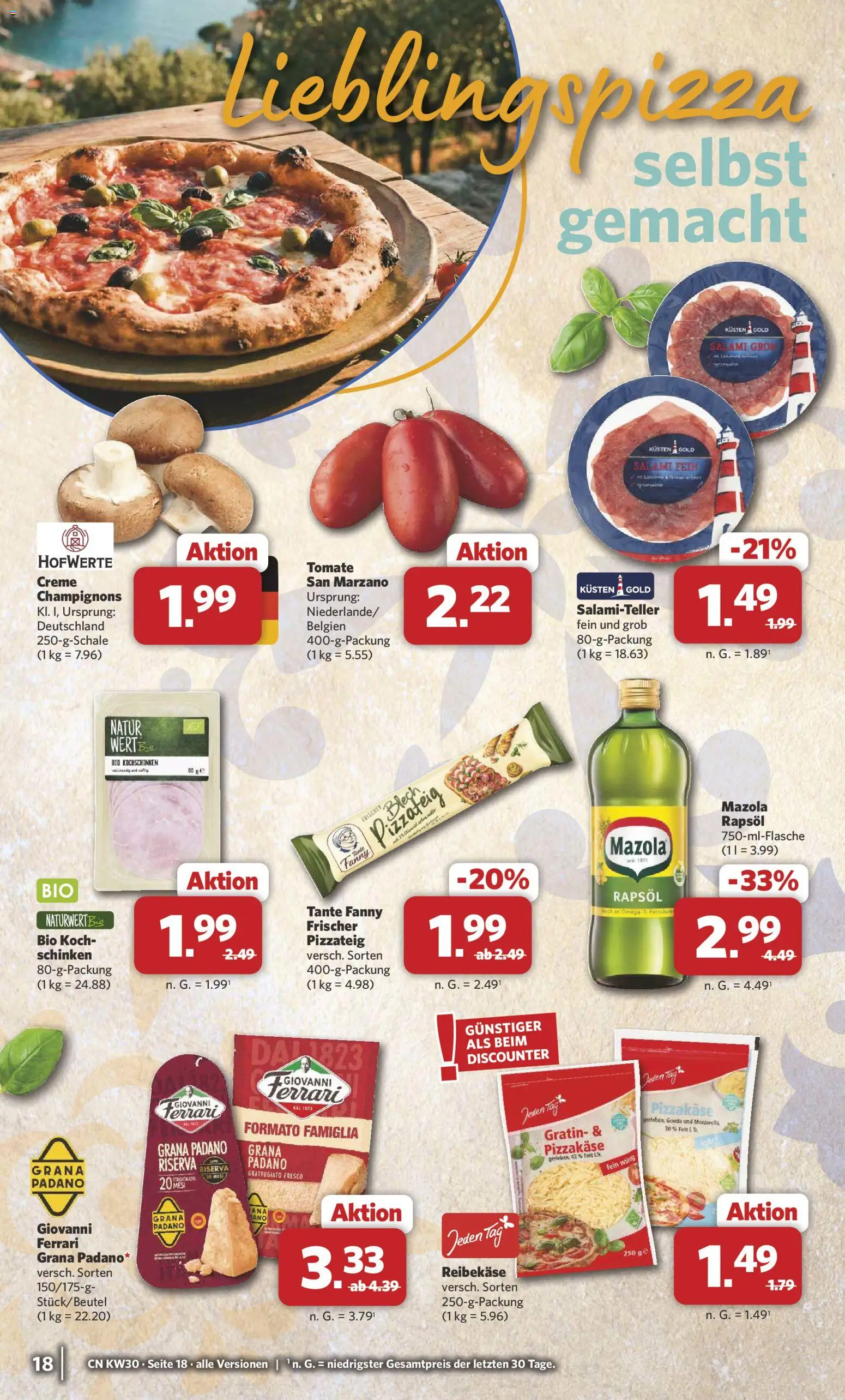 Combi Prospekt – gültig ab 20.07.2026 | Seite: 22 | Produkte: Rapsöl, Gouda, Creme, Salami