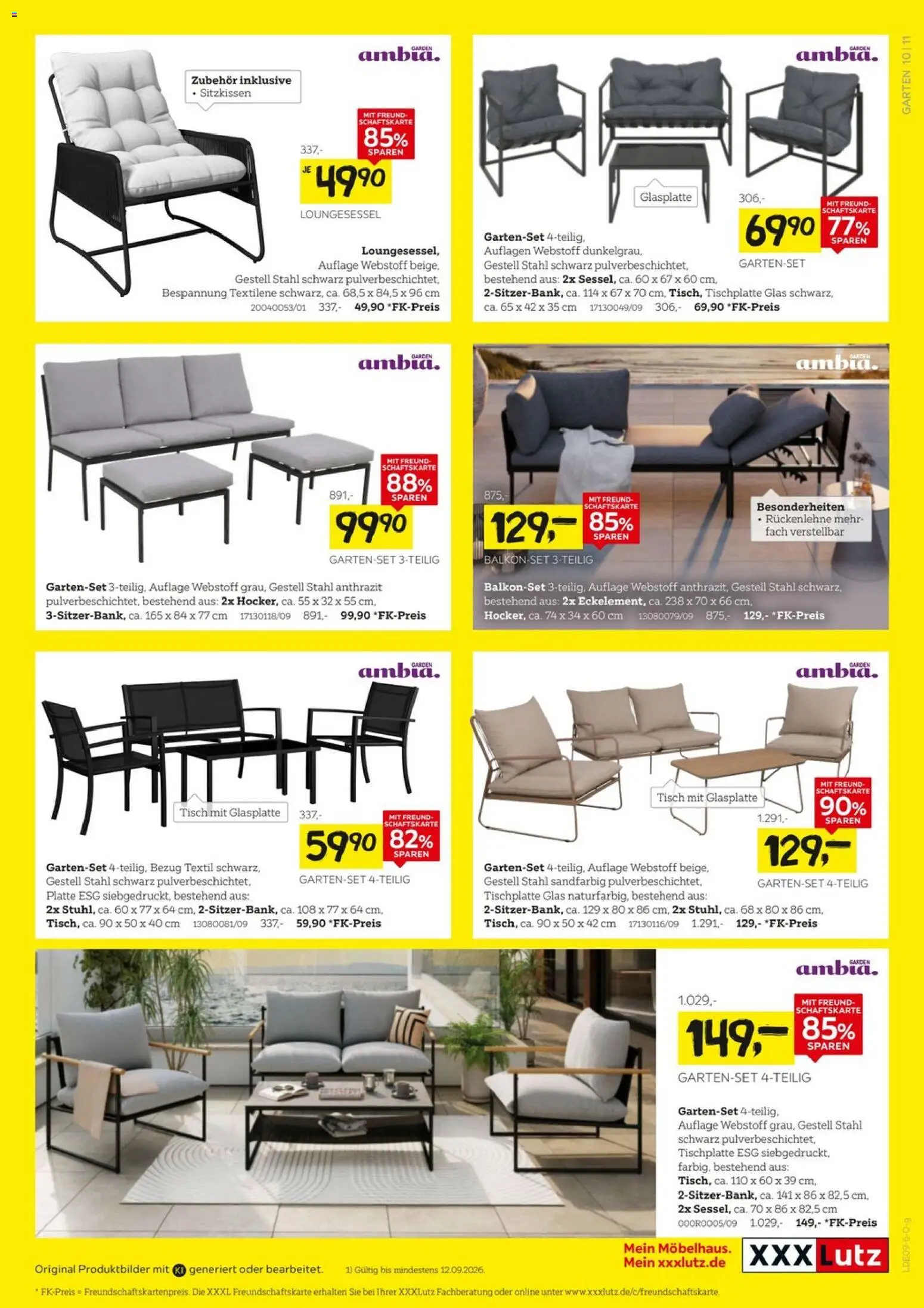 XXXLutz Gartenmöbelabverkauf – gültig ab 29.08.2026 | Seite: 11 | Produkte: Tisch