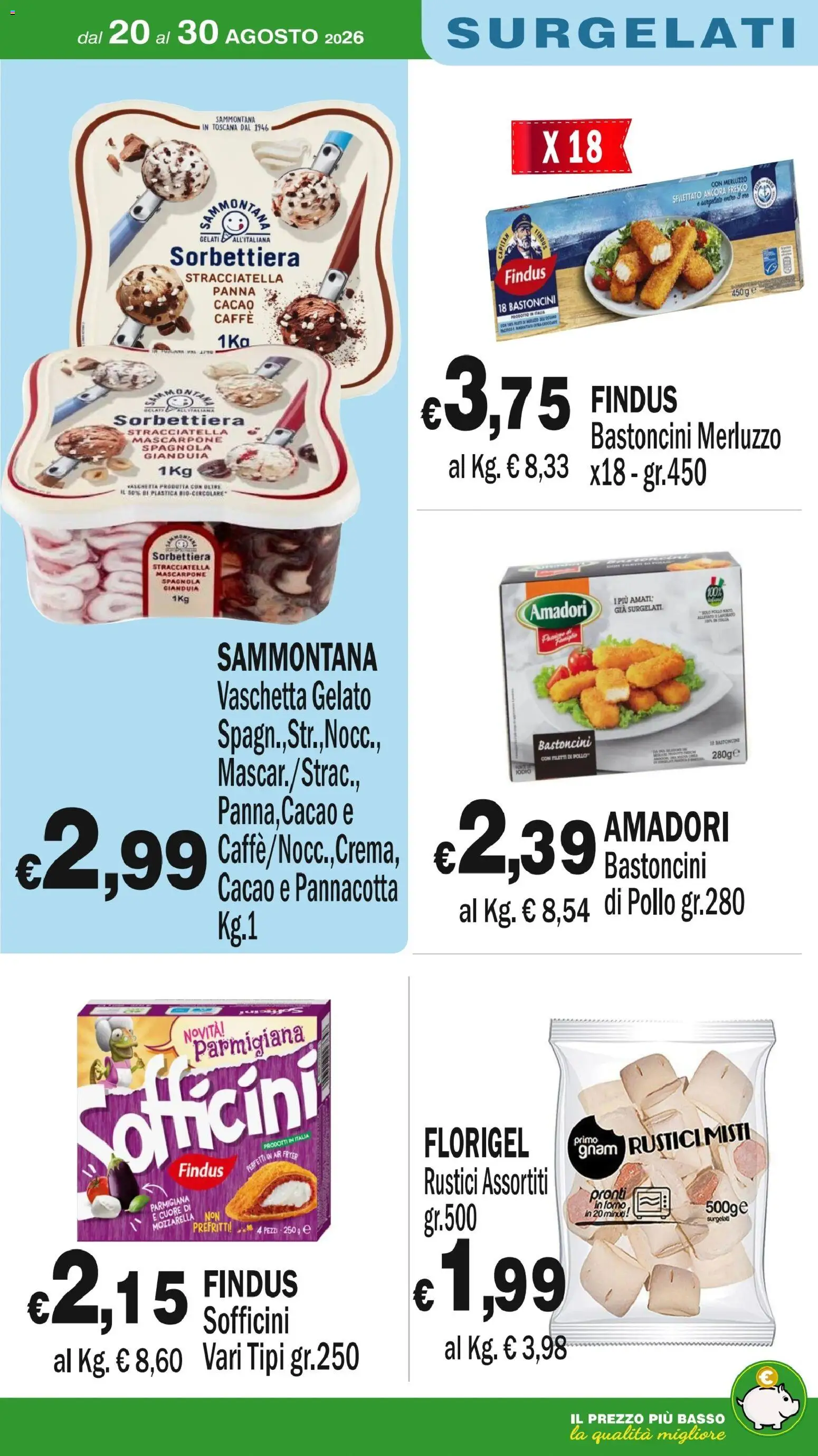 Volantino Primo Prezzo del 20/08/2026 | Pagina: 35 | Prodotti: Panna, Basso, Cacao, Mascarpone
