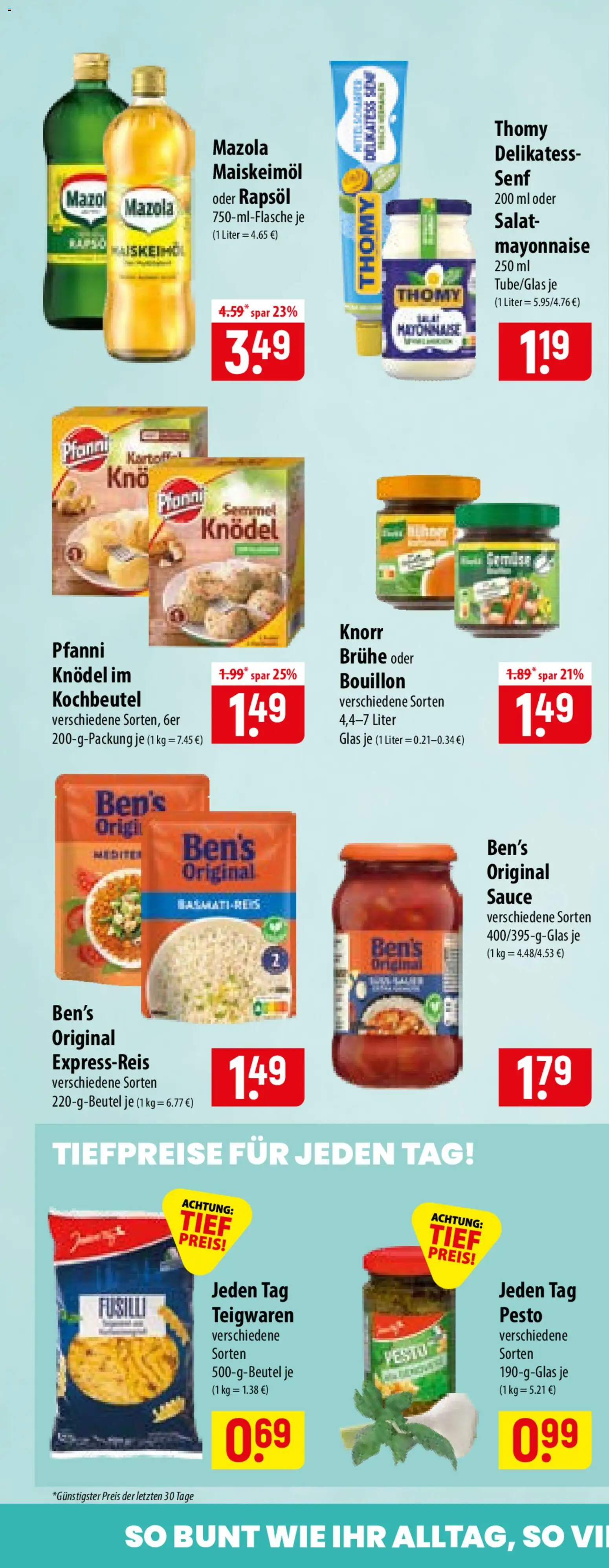 Famila Prospekt – gültig ab 13.07.2026 | Seite: 20 | Produkte: Rapsöl, Knorr, Mayonnaise, Salat