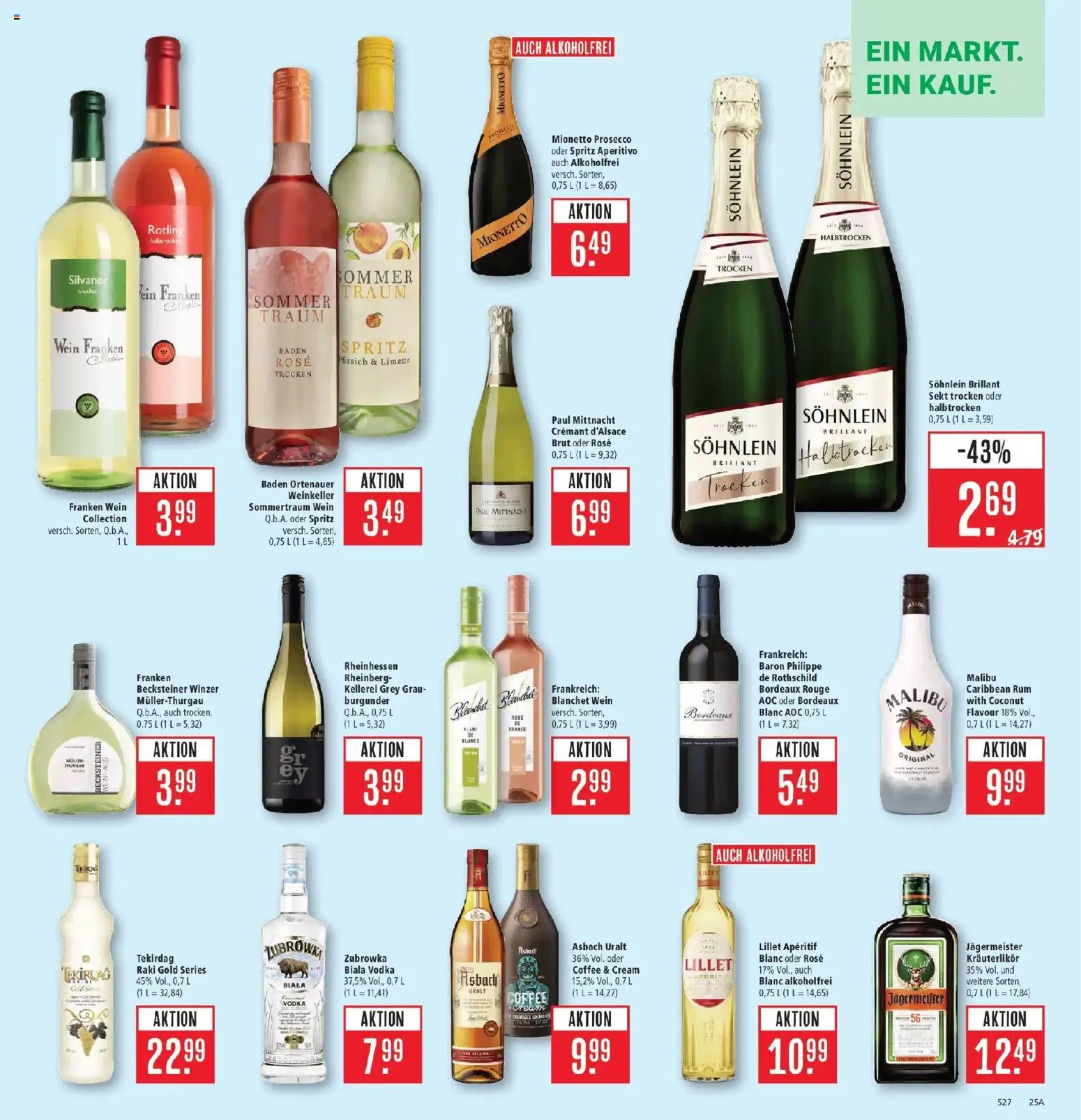 Marktkauf Prospekt Aschaffenburg (ab 14.09.2026) » Angebote online | Seite: 29 | Produkte: Jägermeister, Pfirsich, Limette, Asbach