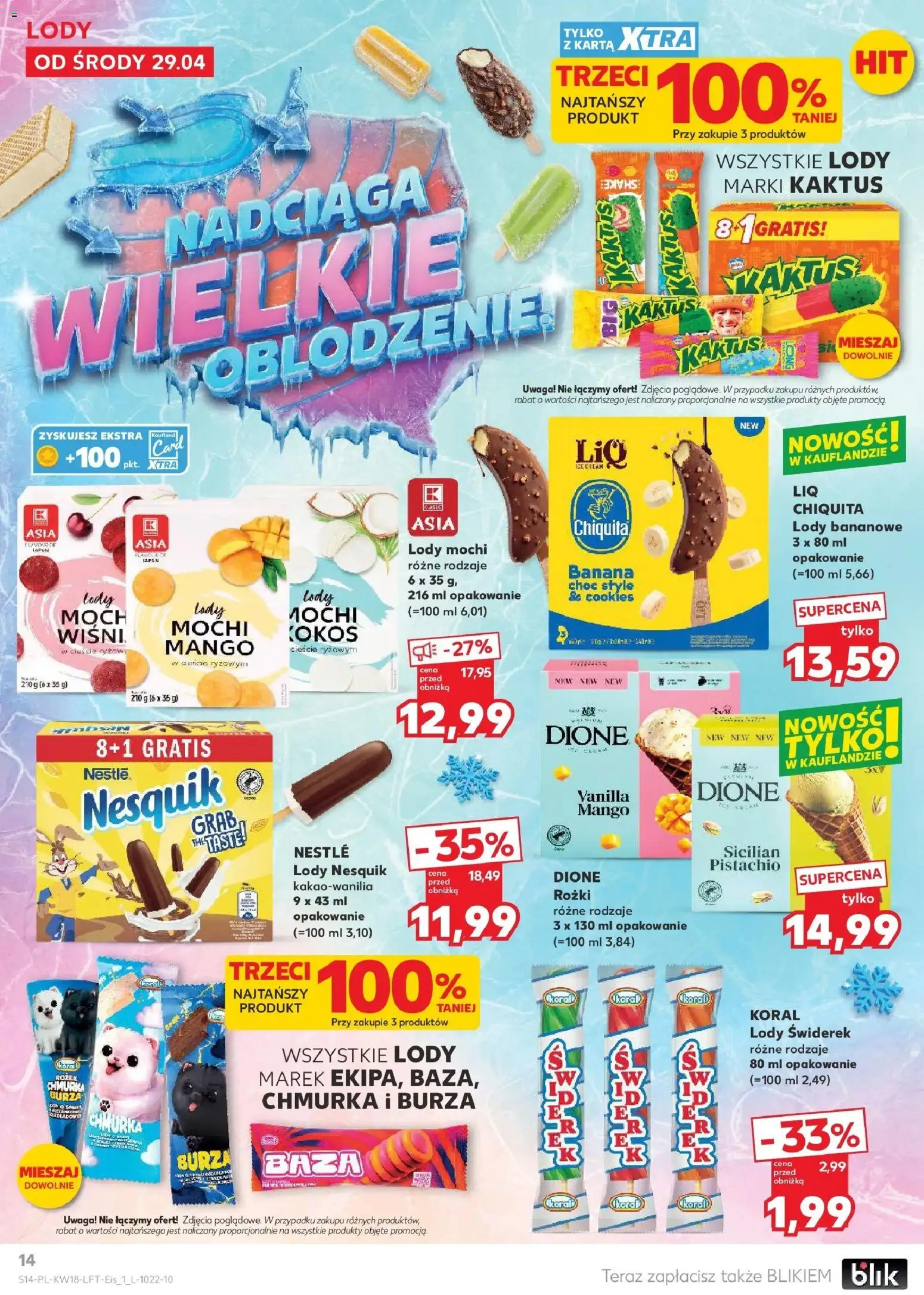 Kaufland - Kaufland Gazetka Tygodnia ważna do 06.05 od 28.04.2026 | Strona: 14 | Produkty: Mango, Karta, Lody
