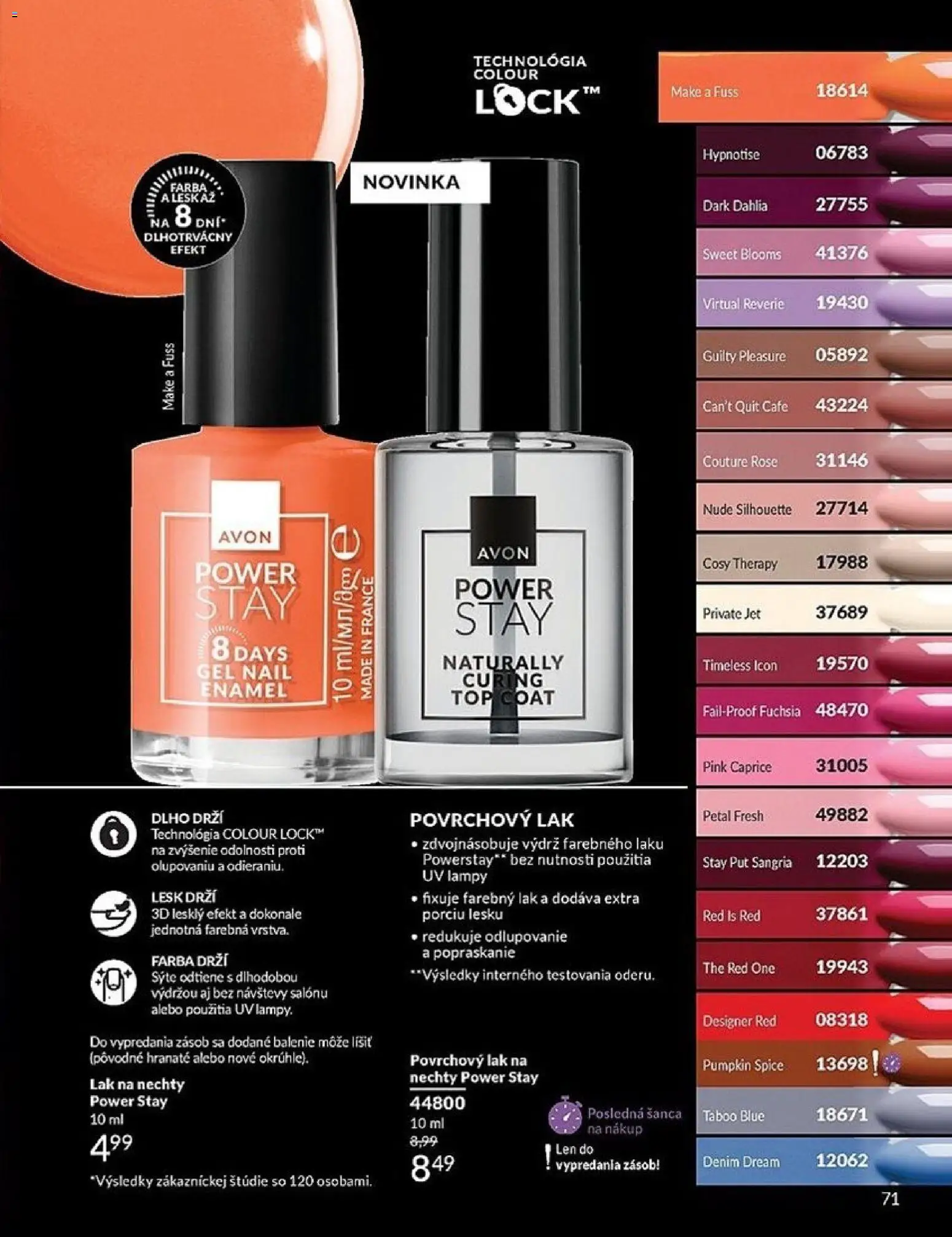 Nové Avon akcie – leták je platný od 01.03.2026 | Strana: 71 | Produkty: Lak na nechty