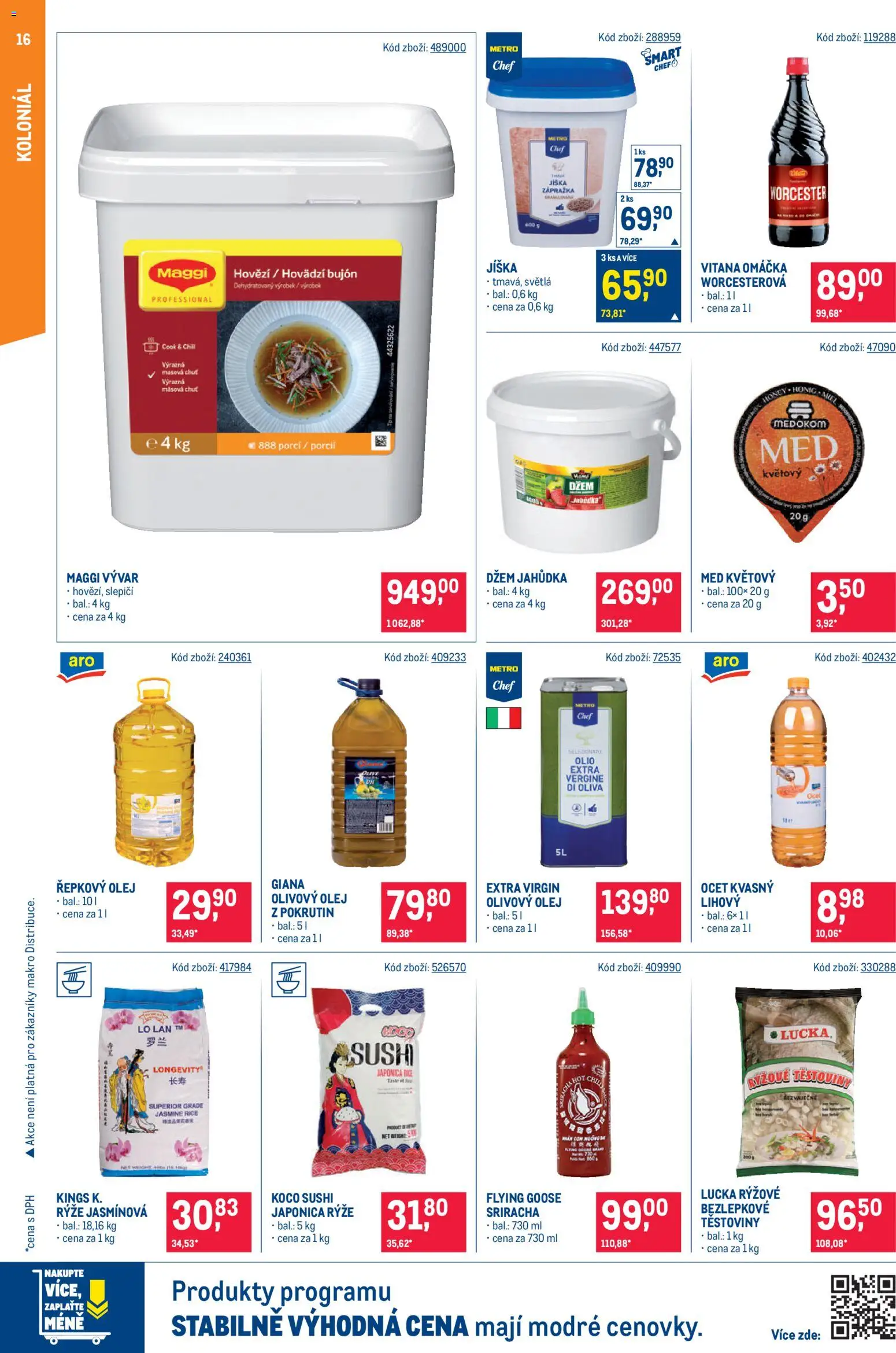 Makro leták - Gastronomie od 03.06.2026 | Strana: 16 | Produkty: Hovězí, Džem, Ocet, Sriracha