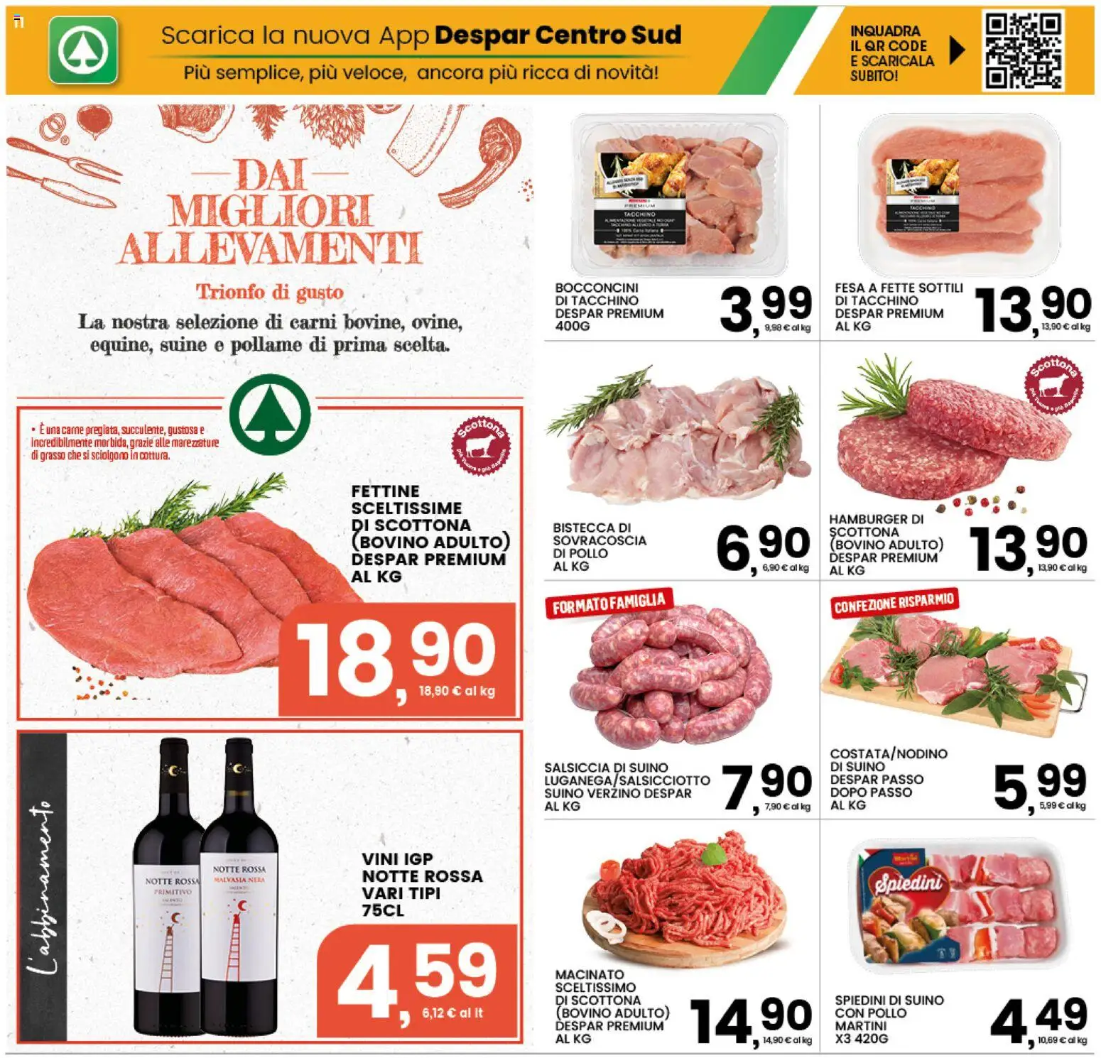 Volantino Interspar del 01/10/2026 | Pagina: 11 | Prodotti: Pollame, Salsiccia, Martini, Macinato