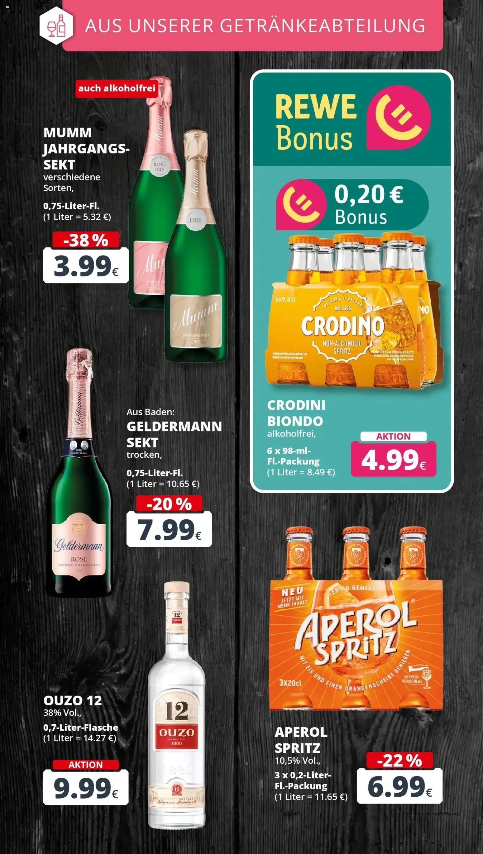 REWE Prospekt ab 07.09.2026 zum Blättern » Angebote | Seite: 26 | Produkte: Ouzo 12, Ouzo, Sekt, Eis