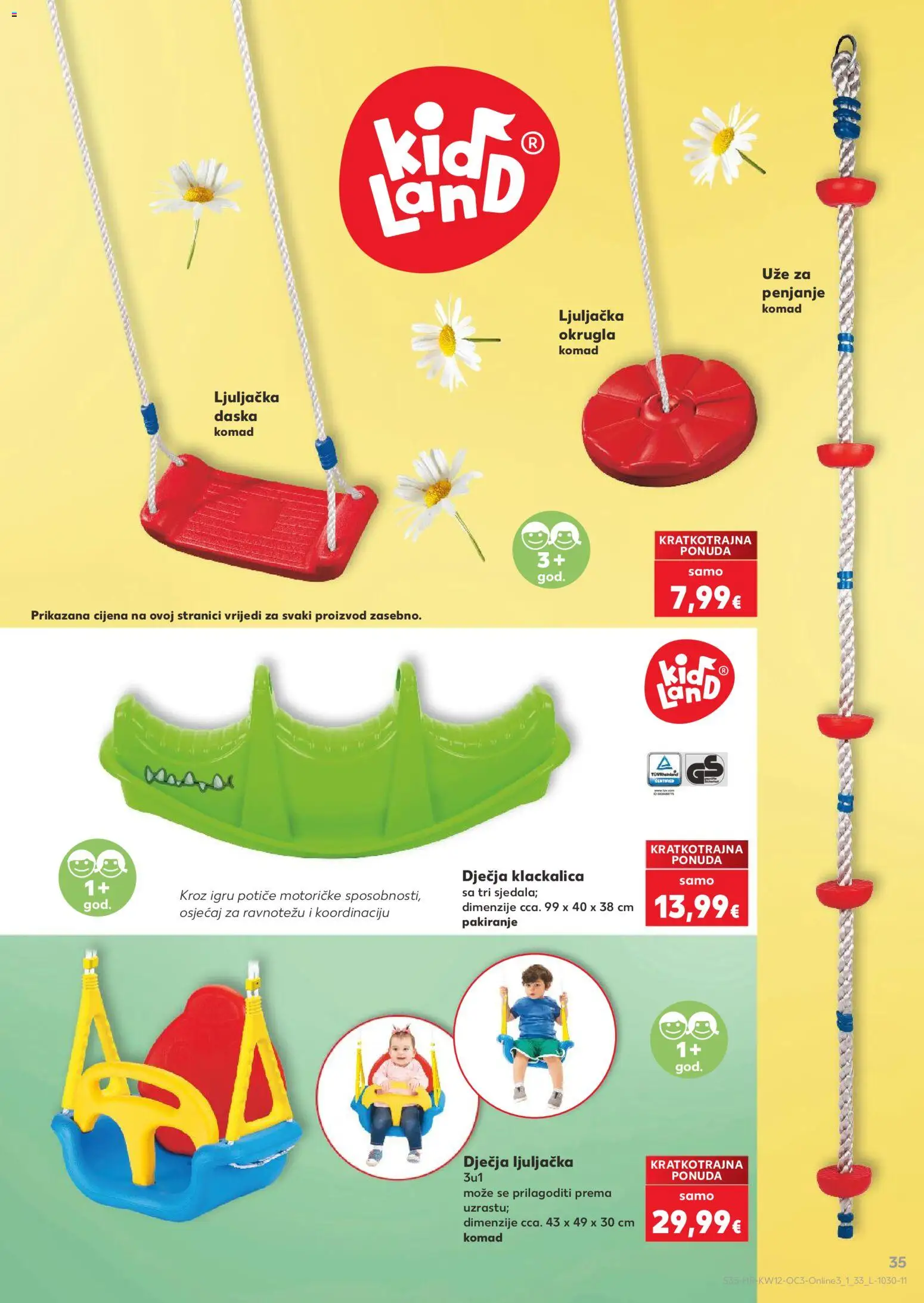 Kaufland katalog | vrijedi od 16.03.2026 | Stranica: 35 | Proizvodi: Ljuljačka