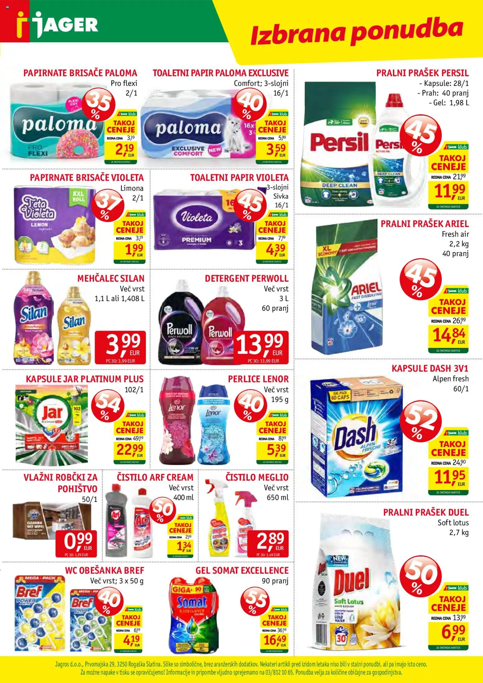 Novi Jager katalog ponudbe – veljaven od 27.05.2026 | Stran: 15 | Izdelki: Prašek, Pralni prašek, Pohištvo, Detergent