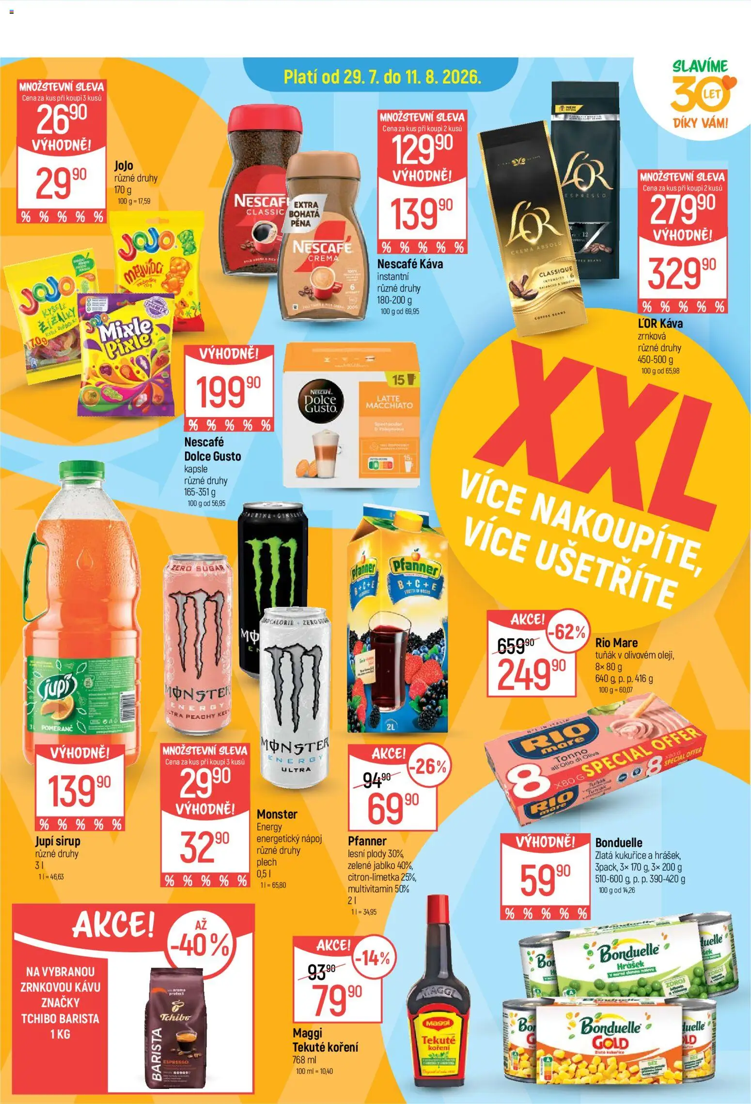 Globus leták -  XXL od 29.07.2026 | Strana: 2 | Produkty: Tchibo, L'Or, Kukuřice, Nescafé