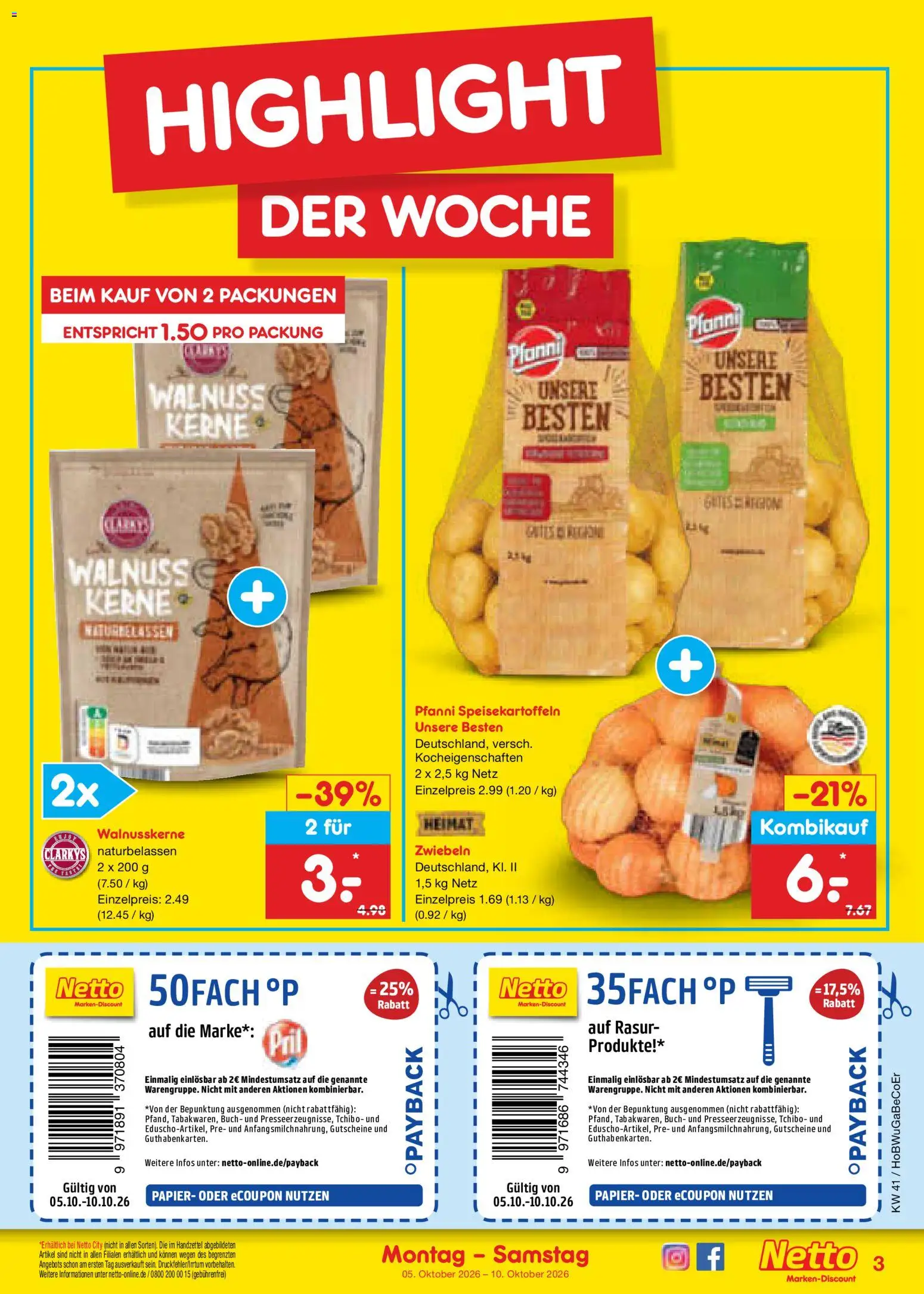 Netto Marken-Discount Prospekt – gültig ab 05.10.2026 | Seite: 3 | Produkte: Zwiebeln
