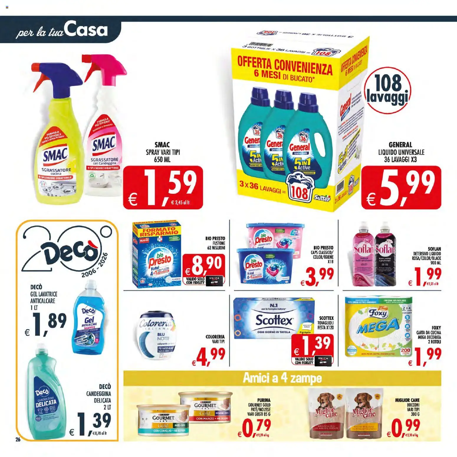 Volantino Decò del 31/07/2026 | Pagina: 33 | Prodotti: Paté, Candeggina, Anticalcare, Sgrassatore