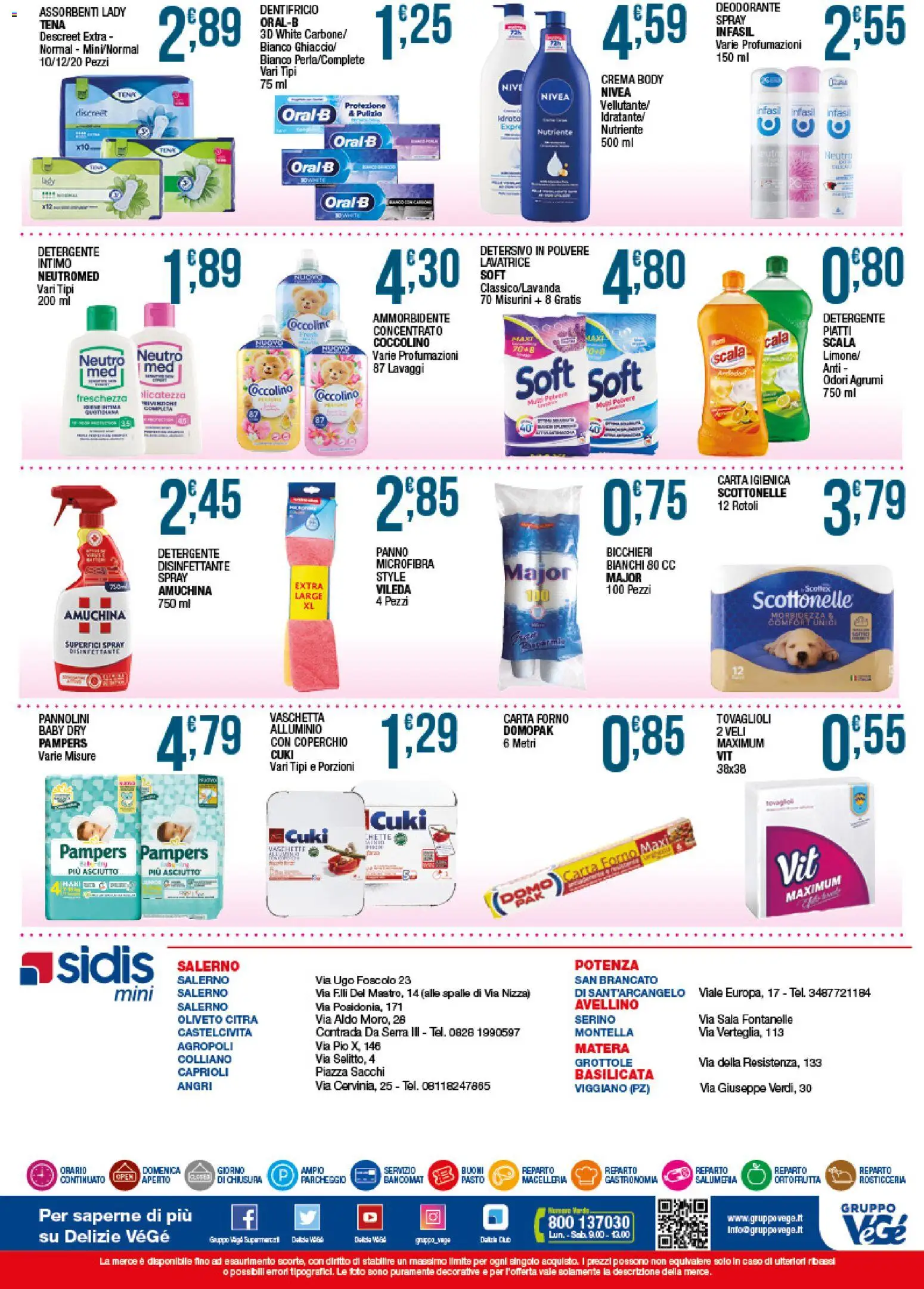 Volantino Sidis del 19/10/2026 | Pagina: 12 | Prodotti: Dentifricio, Detersivo in polvere, Detergente, Scala