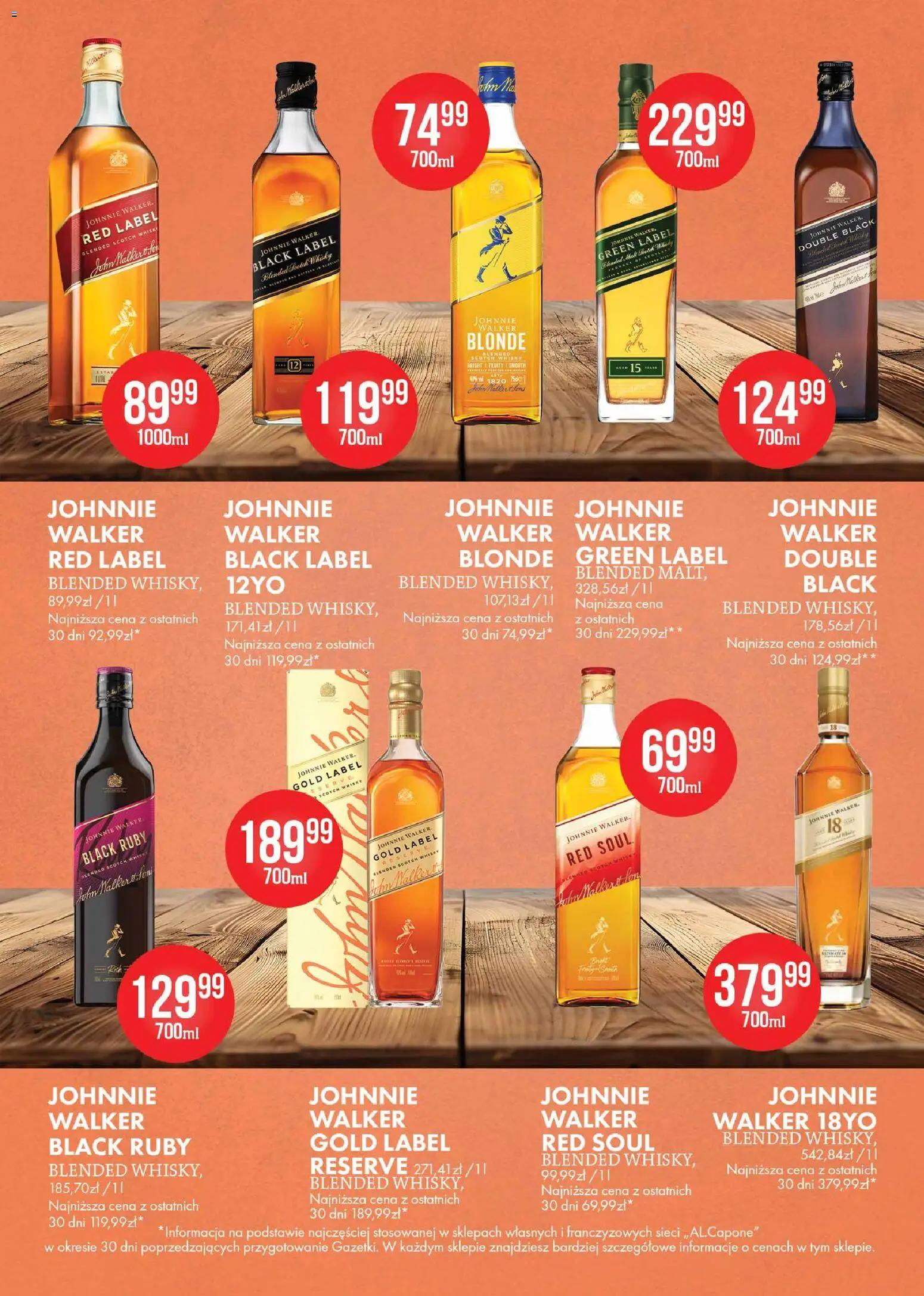 Al.Capone gazetka od 11.05.2026 | Strona: 7 | Produkty: Red label, Black Label, Whisky