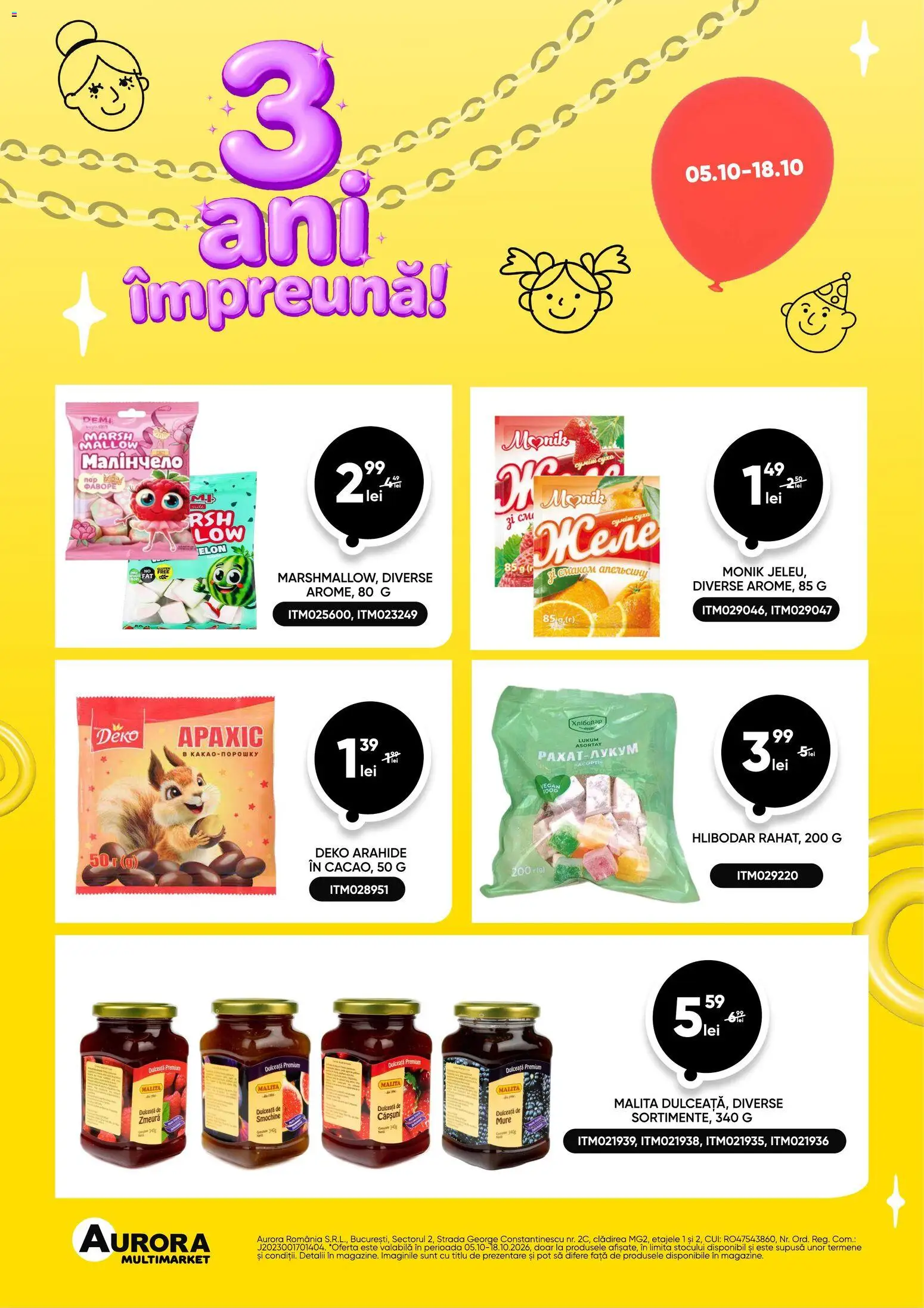Noul catalog Aurora Multimarket – valabil de la 05.10.2026 | Pagină: 7 | Produse: Zmeură, Premium, Dulceata, Arahide