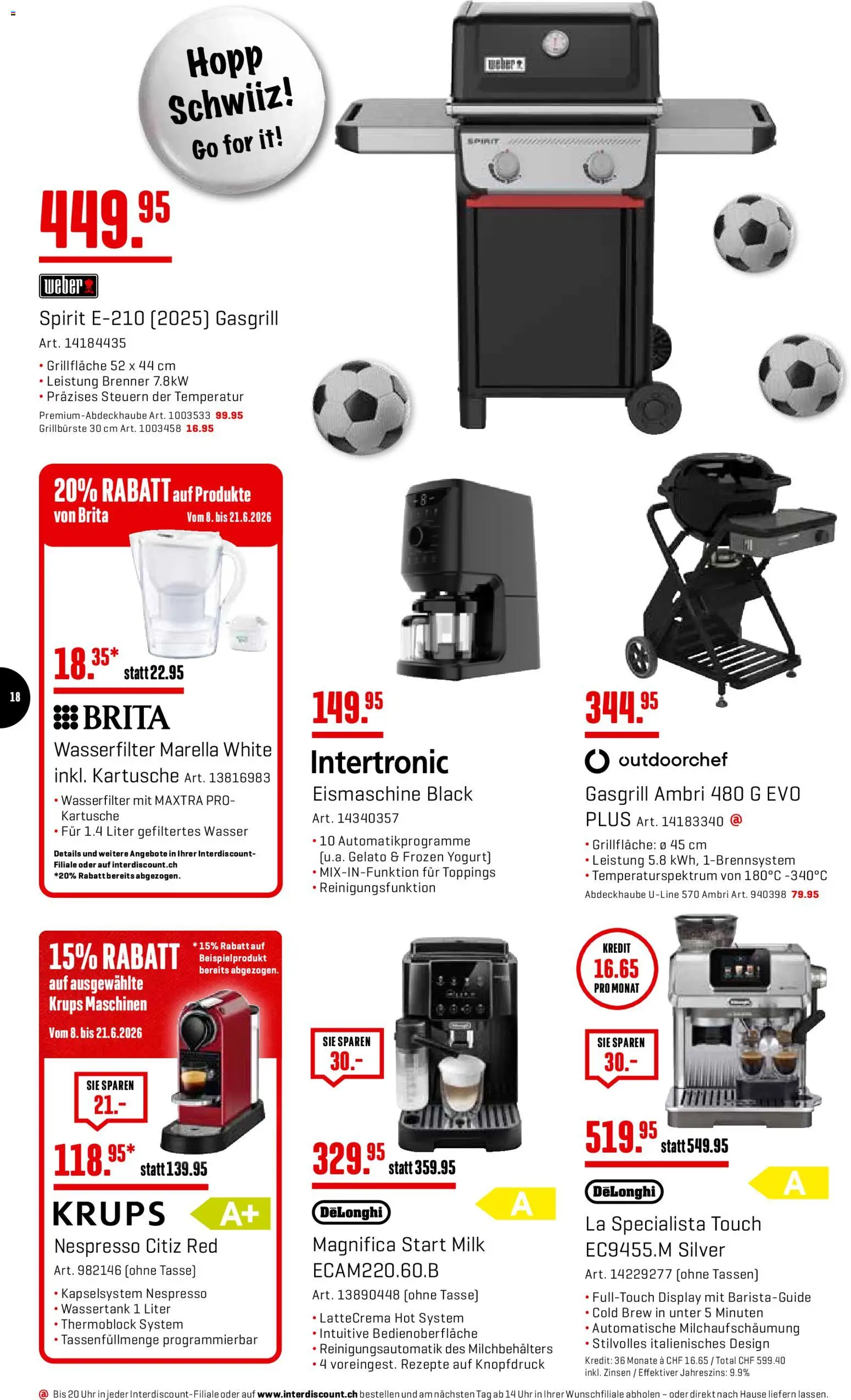 Interdiscount aktionen – gültig ab 08.06.2026 | Seite: 18 | Produkte: Krups, Wasser