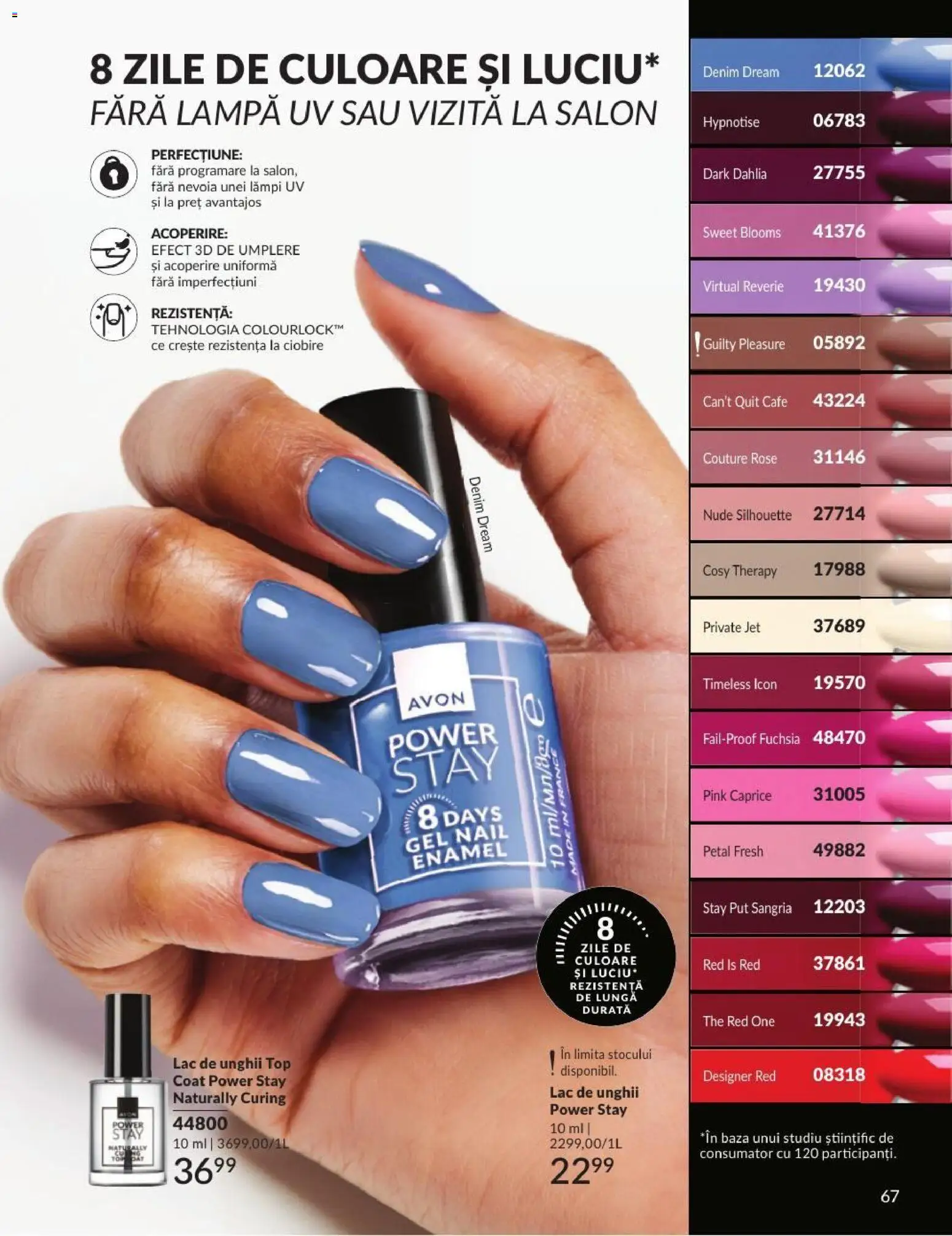 Noul catalog Avon – valabil de la 01.09.2026 | Pagină: 67 | Produse: Top, Lampă, Lac de unghii, Power