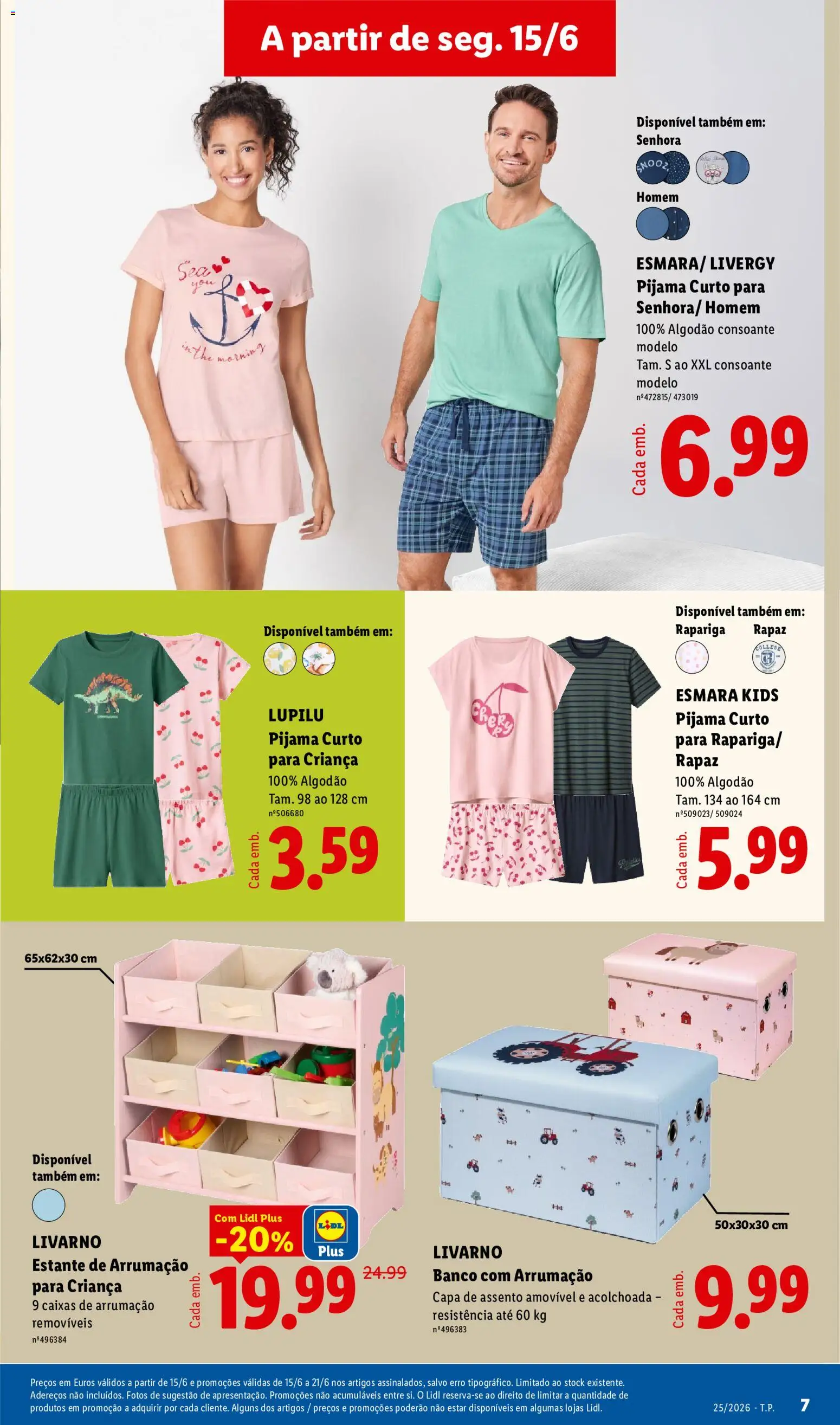 Lidl Novidades │ válido de 15.06.2026 | Página: 7 | Produtos: Banco, Algodão