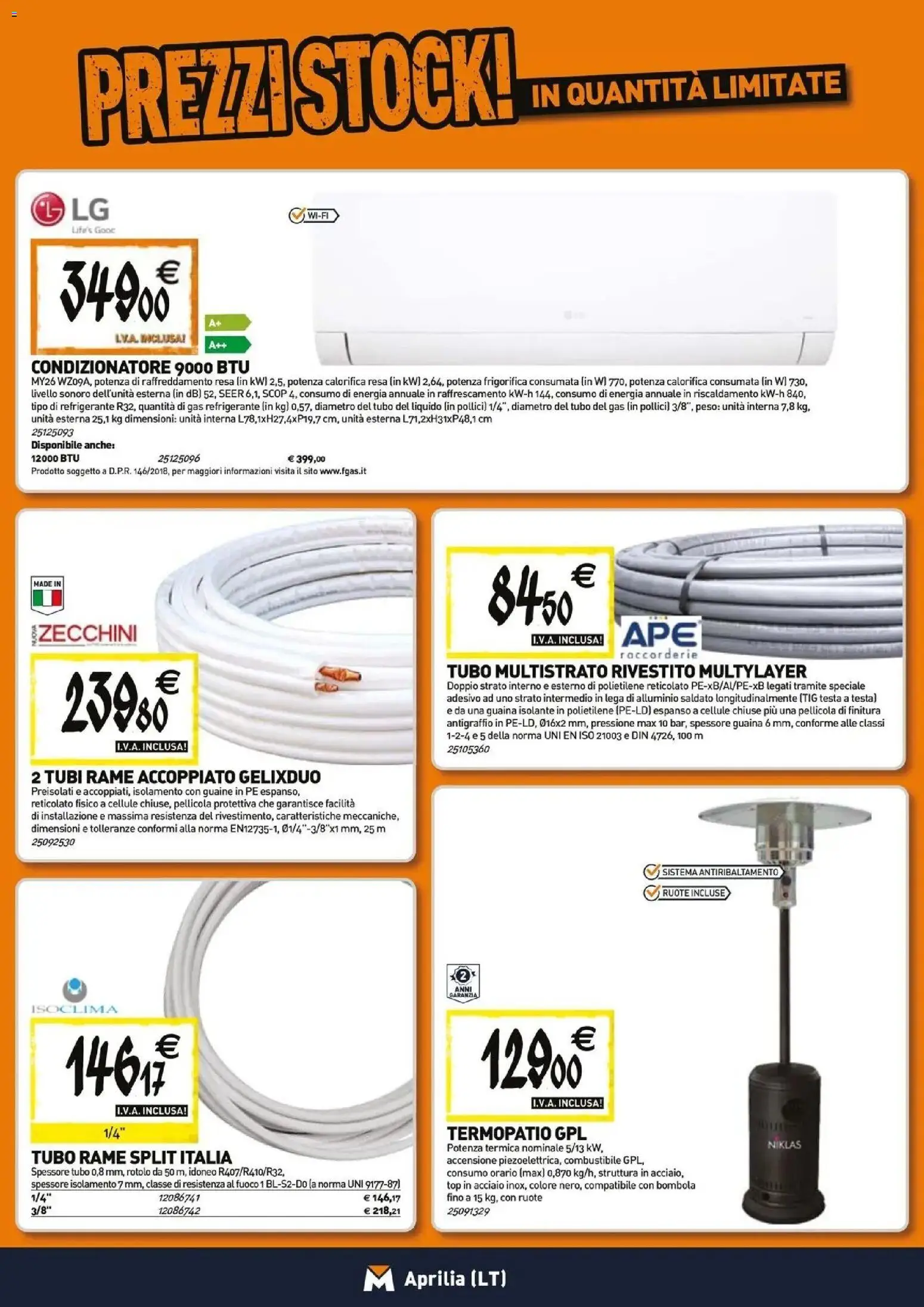Nuovo TECNOMAT catalogo Aprilia dal 27/08/2026 > offerte anteprima 🛍️ | Pagina: 8 | Prodotti: Rame, Pellicola, Alluminio, Condizionatore