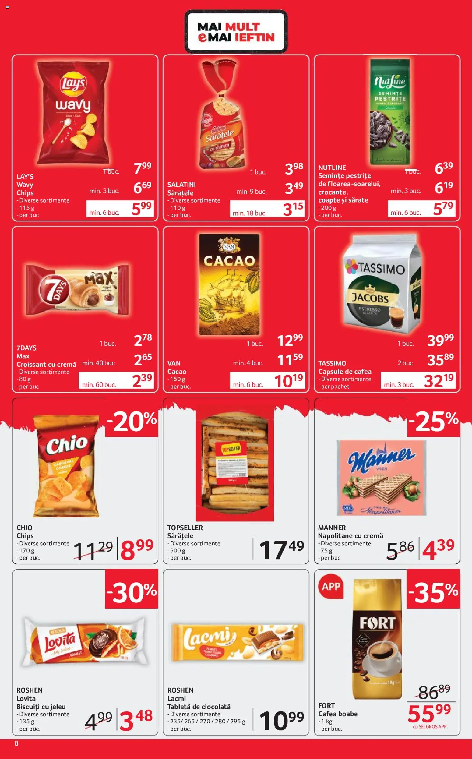 Noul catalog Selgros – valabil de la 26.06.2026 | Pagină: 8 | Produse: Tabletă, Köpek çiti, Cafea, Cacao