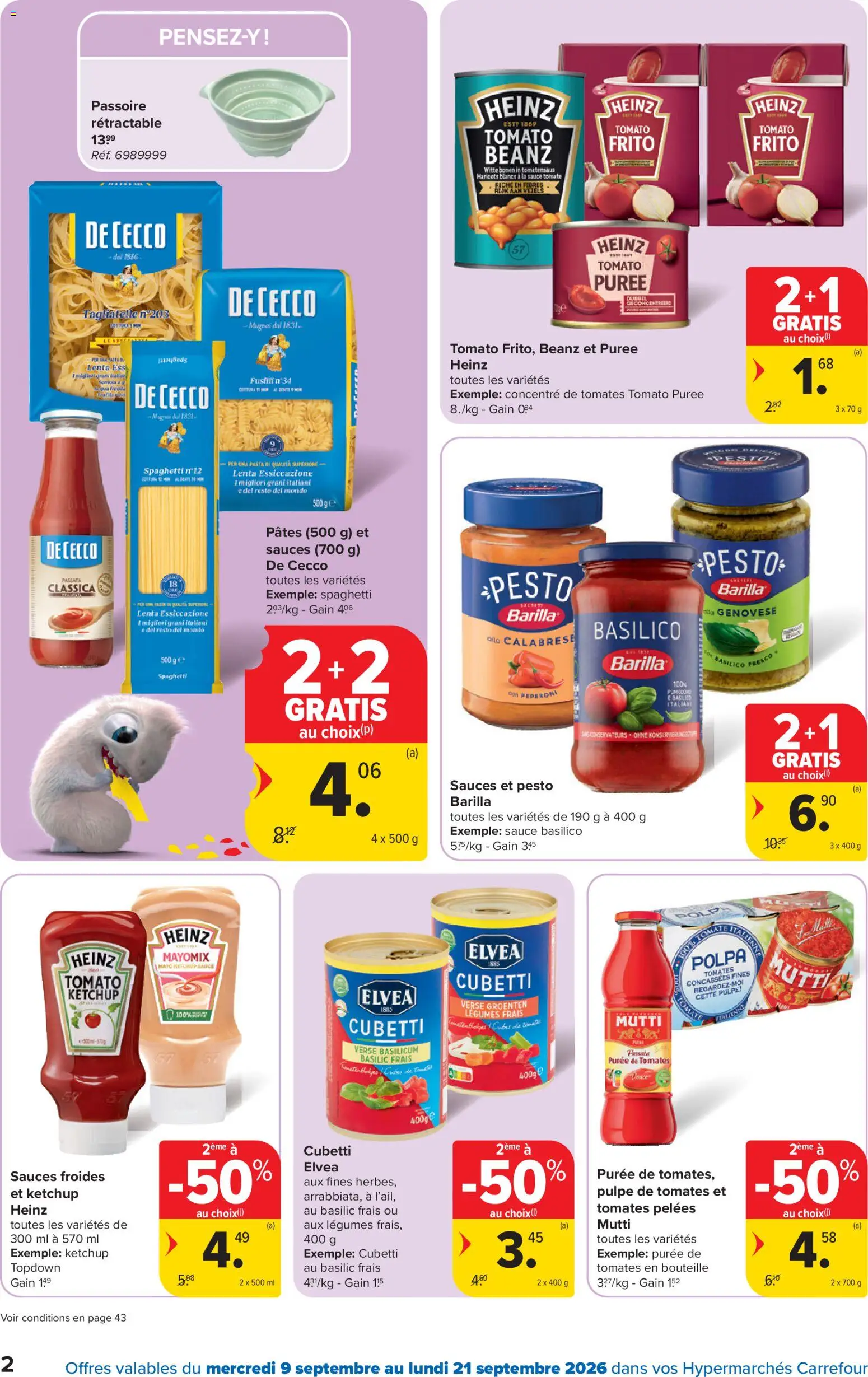 {H1} | Pagina: 2 | Producten: Spaghetti, Pesto, Groenten, Barilla