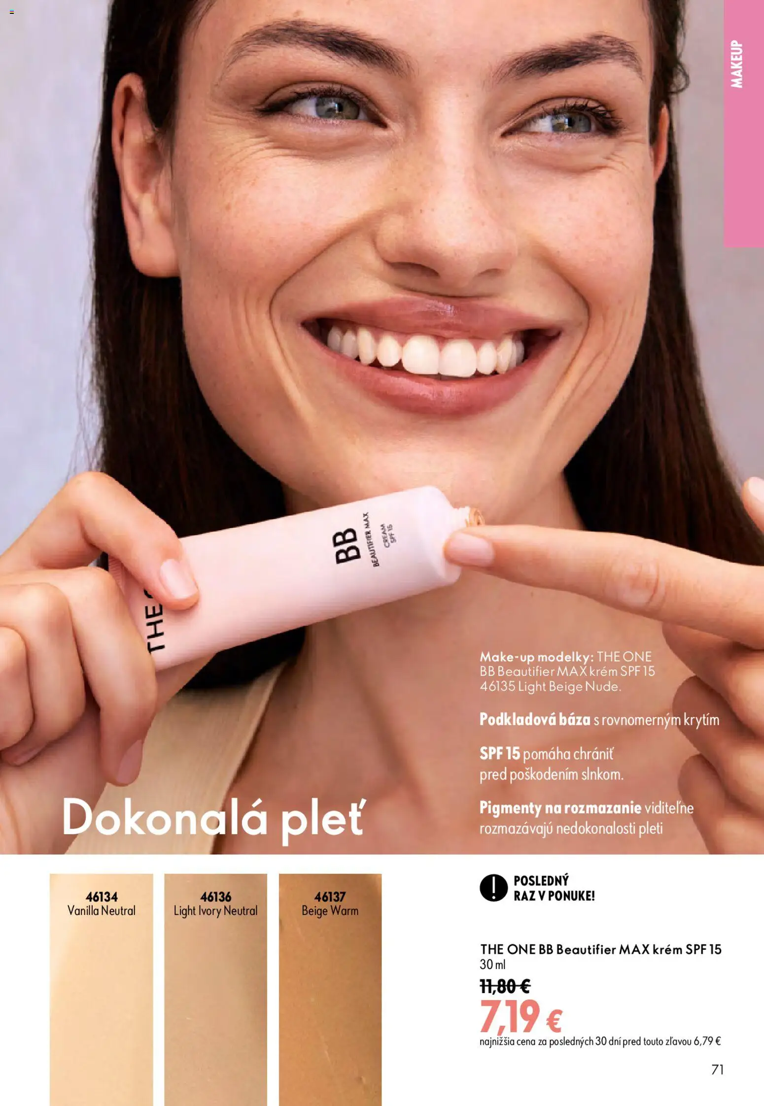 Nové Oriflame akcie – leták je platný od 19.08.2026 | Strana: 71 | Produkty: Krém