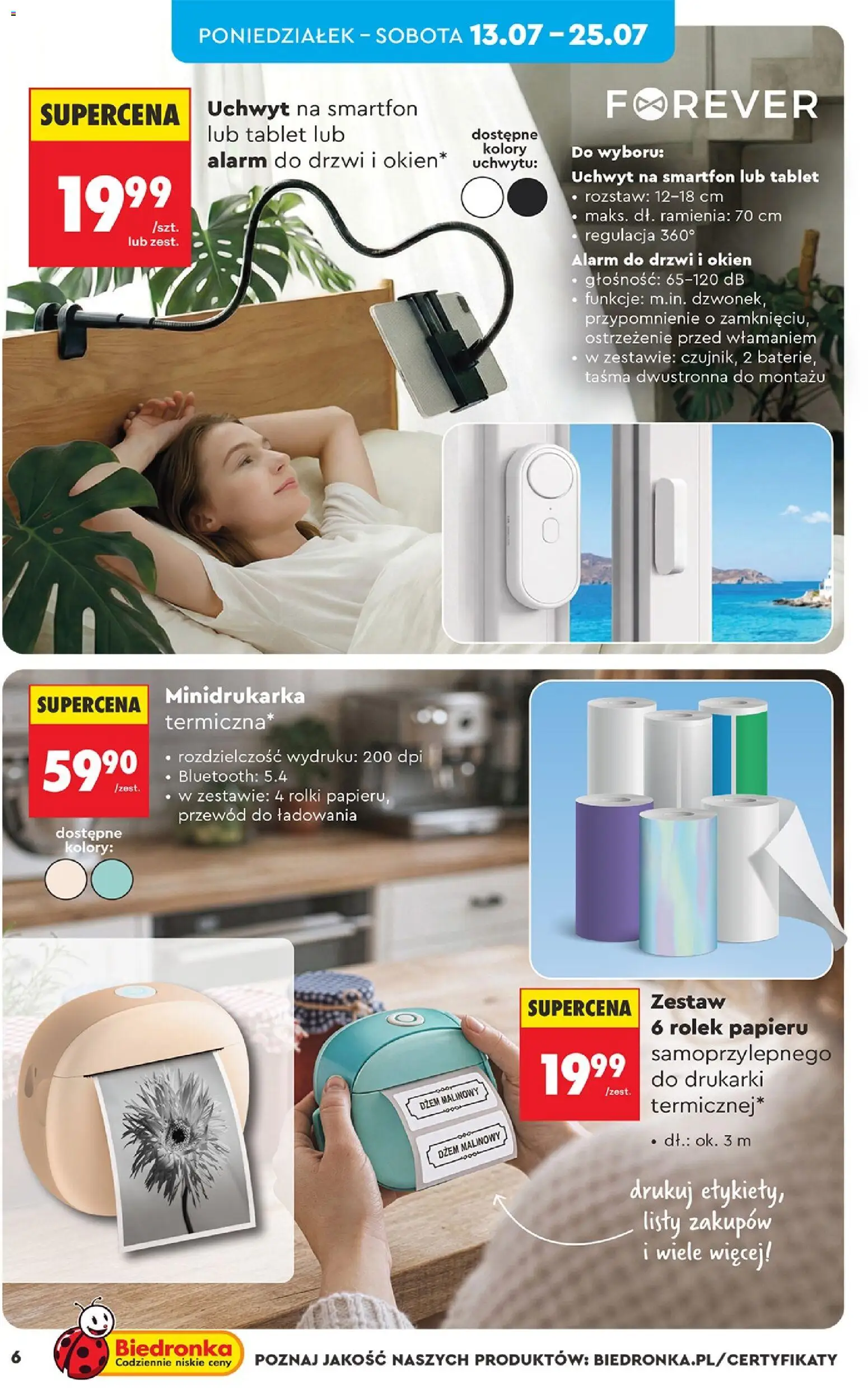 Biedronka Polsko leták - Hity i inspiracje od 13.07.2026 | Strana: 6 | Produkty: Džem, Tablet