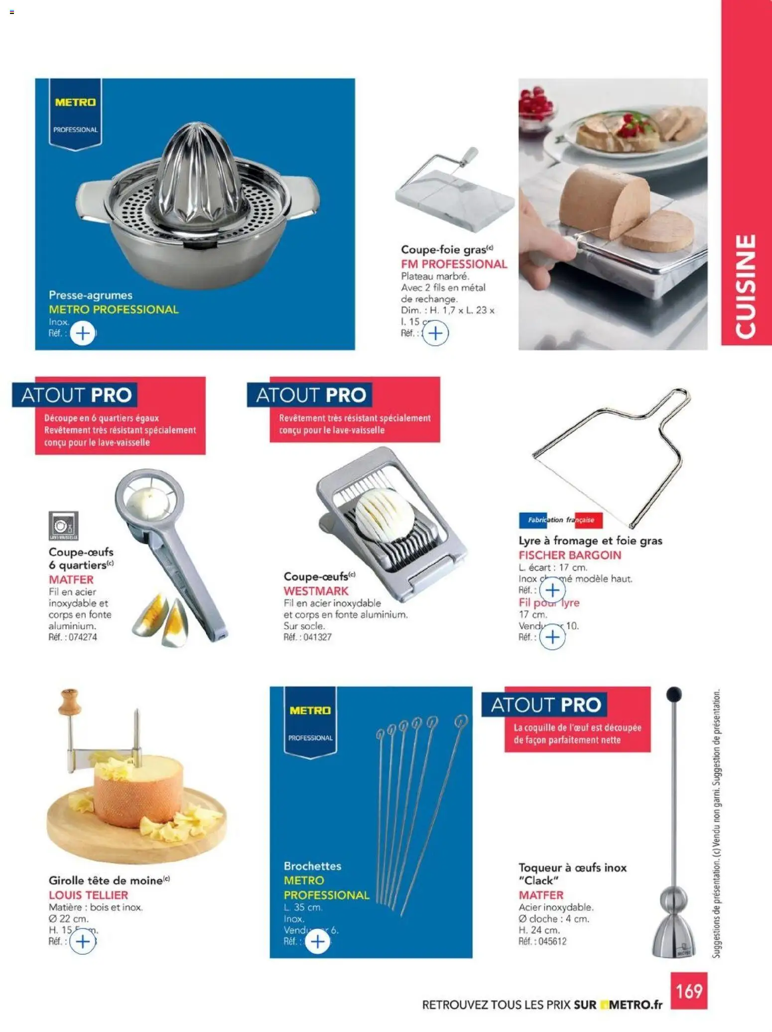 {H1} | Page: 169 | Produits: Plateau, Cloche, Fromage, Œufs