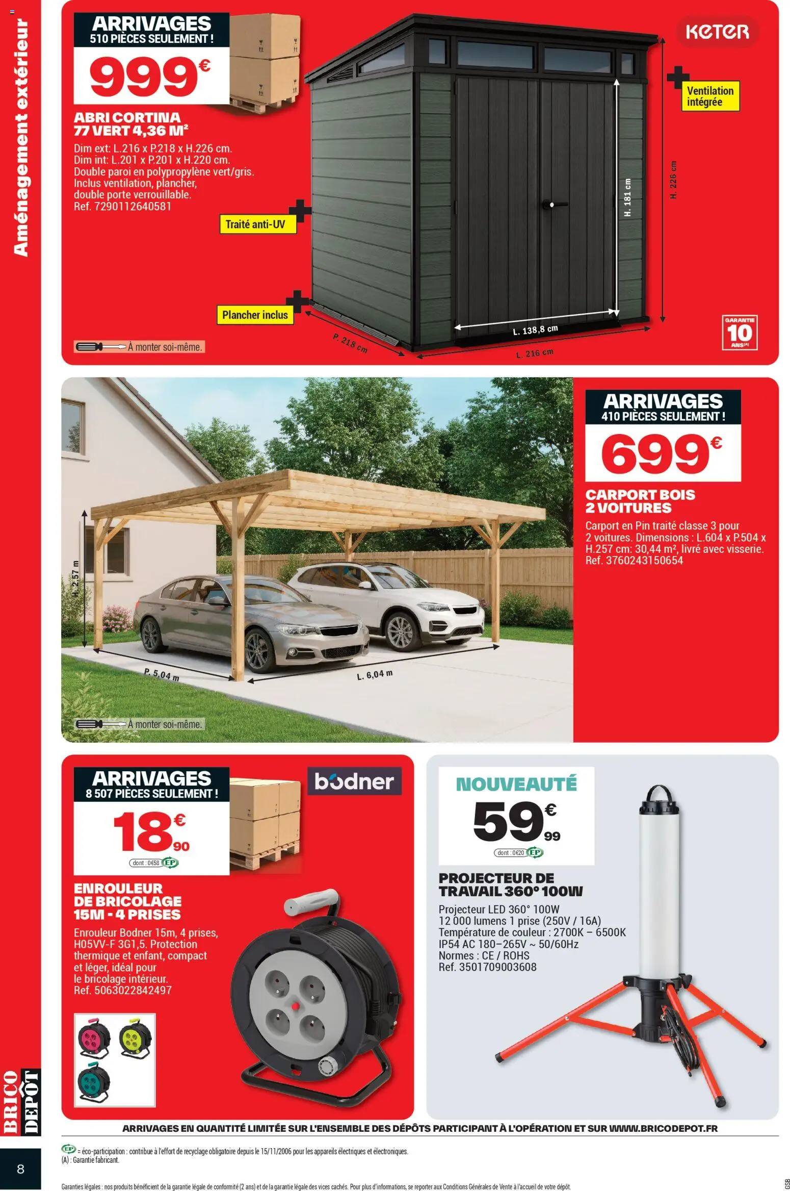 {H1} | Page: 8 | Produits: Prises, Porte, Prise, Projecteur