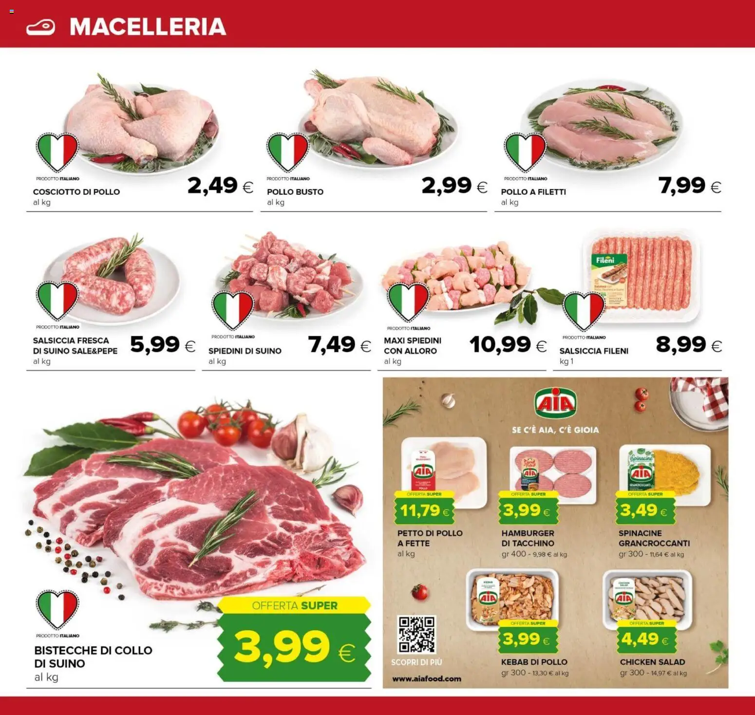 Volantino Oasi del 29/07/2026 | Pagina: 6 | Prodotti: Petto di Pollo, Suino, Salsiccia, Spiedini