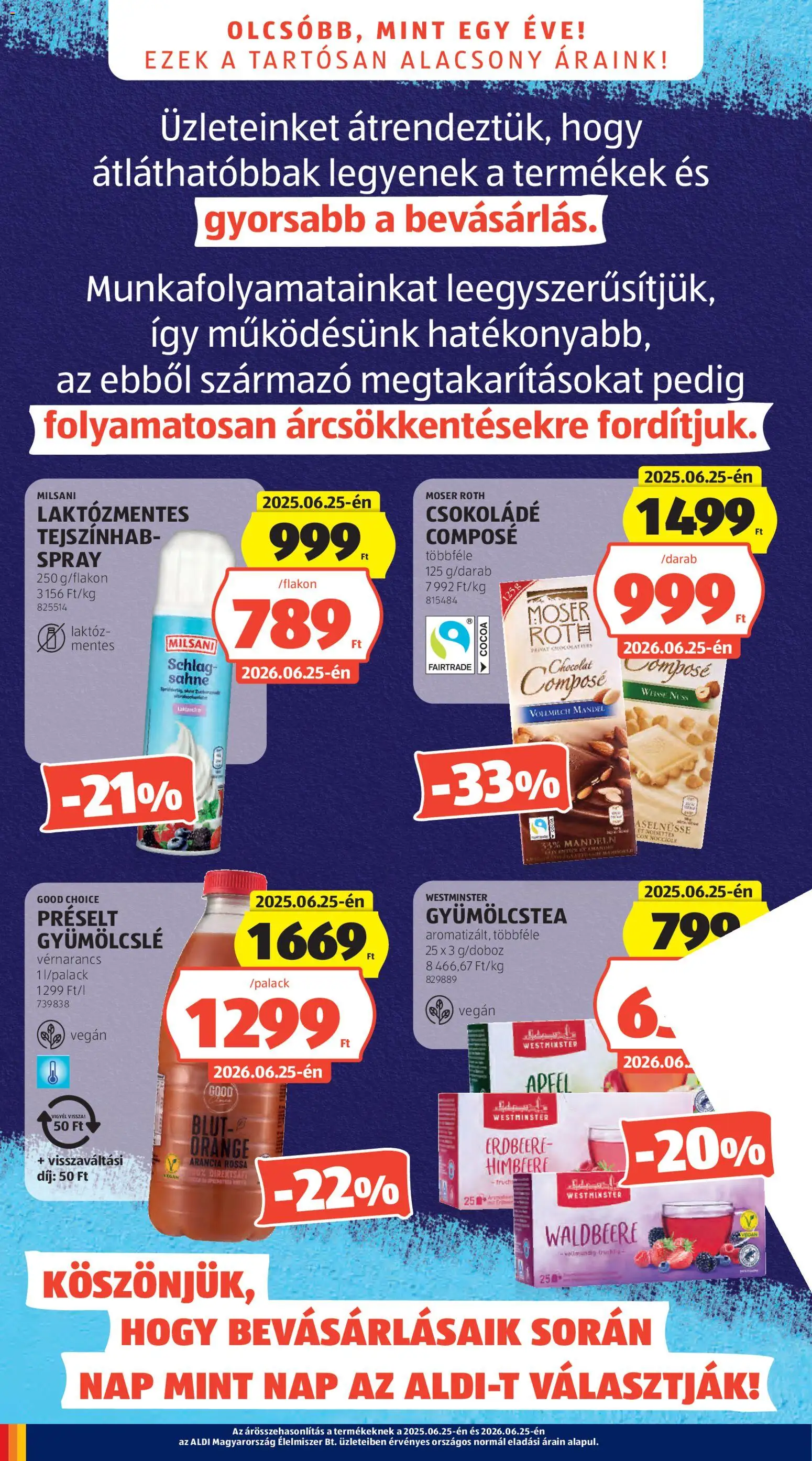Aldi akciós ujság - amely érvényes a következő dátumtól: 25.06.2026 | Oldal: 4