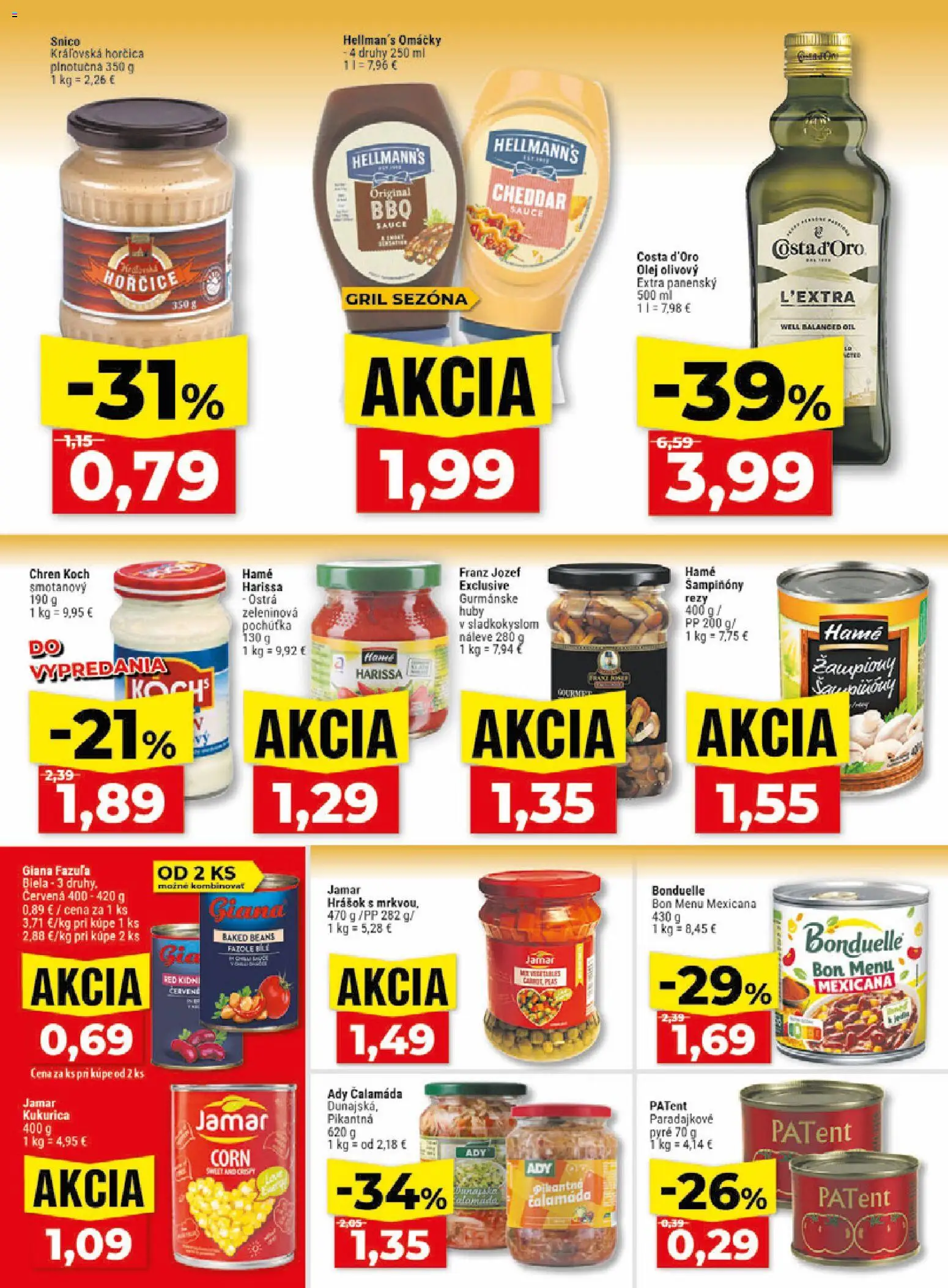 Nové Klas akcie – leták je platný od 27.07.2026 | Strana: 15 | Produkty: Gril, Olej, Kukurica