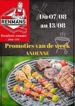 Renmans folder / publicité - Voorbeeld van een folder van Renmans, geldig van 07/08/2026