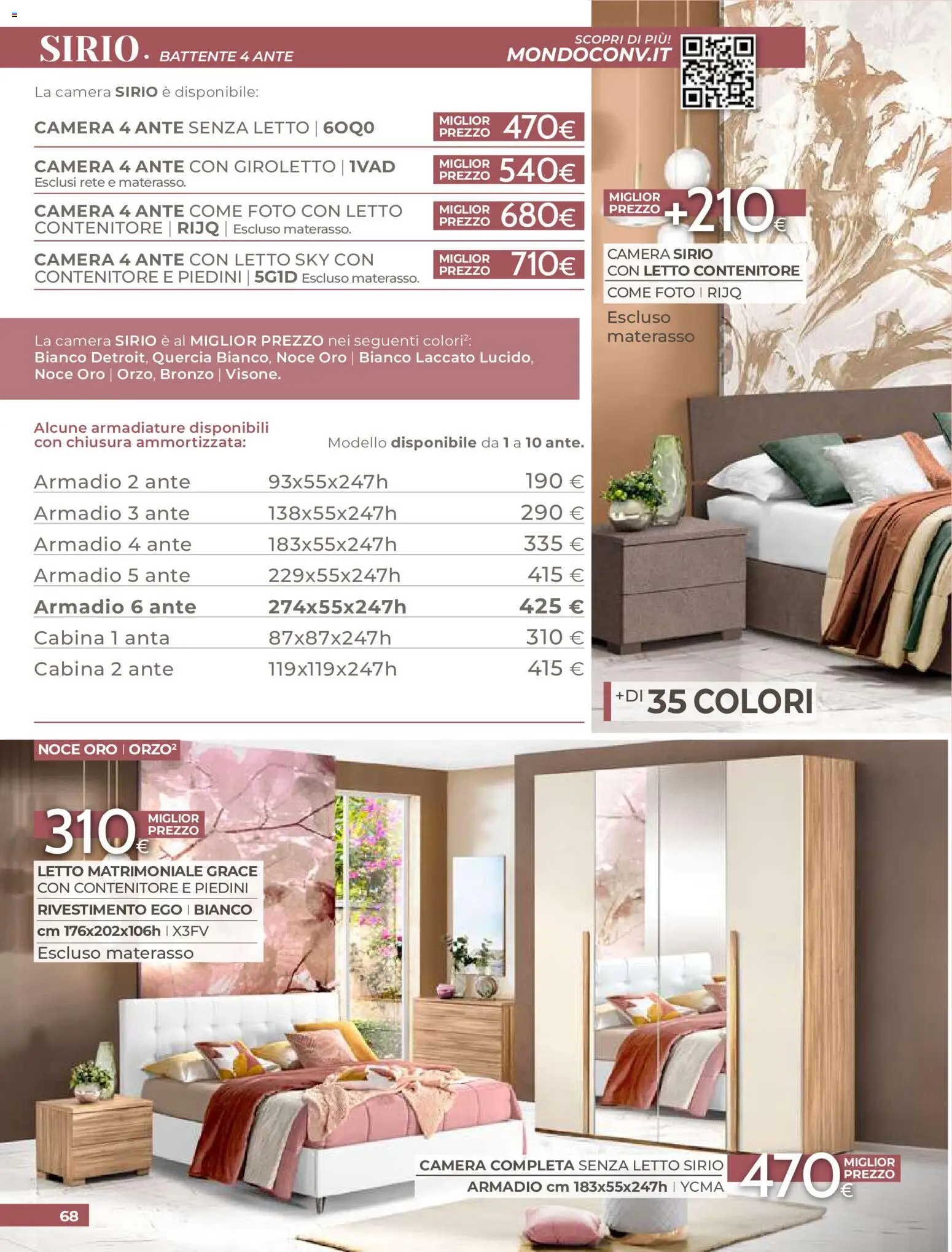 Volantino Mondo Convenienza del 01/09/2026 | Pagina: 70 | Prodotti: Letto contenitore, Contenitore, Letto, Materasso
