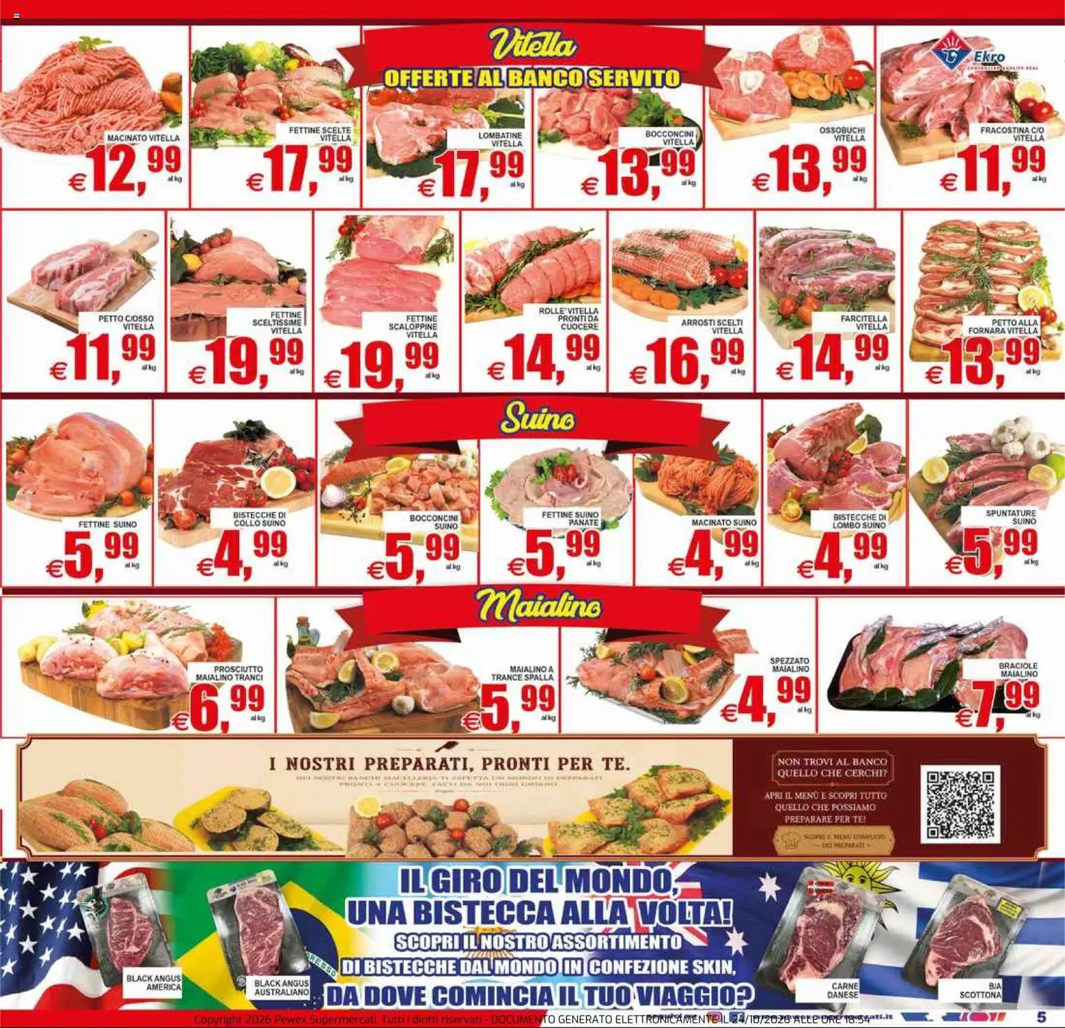 Volantino Pewex del 23/10/2026 | Pagina: 5 | Prodotti: Tè, Spalla, Prosciutto, Bistecca