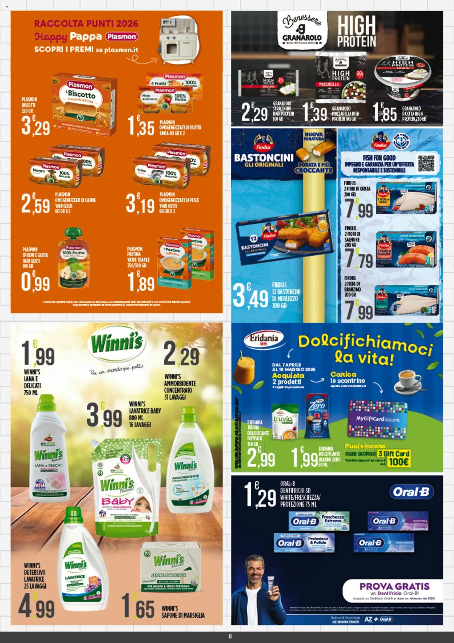 Volantino Euroesse del 20.04.2026 | Pagina: 13 | Prodotti: Ammorbidente, Branzino, Stracchino, Ricotta