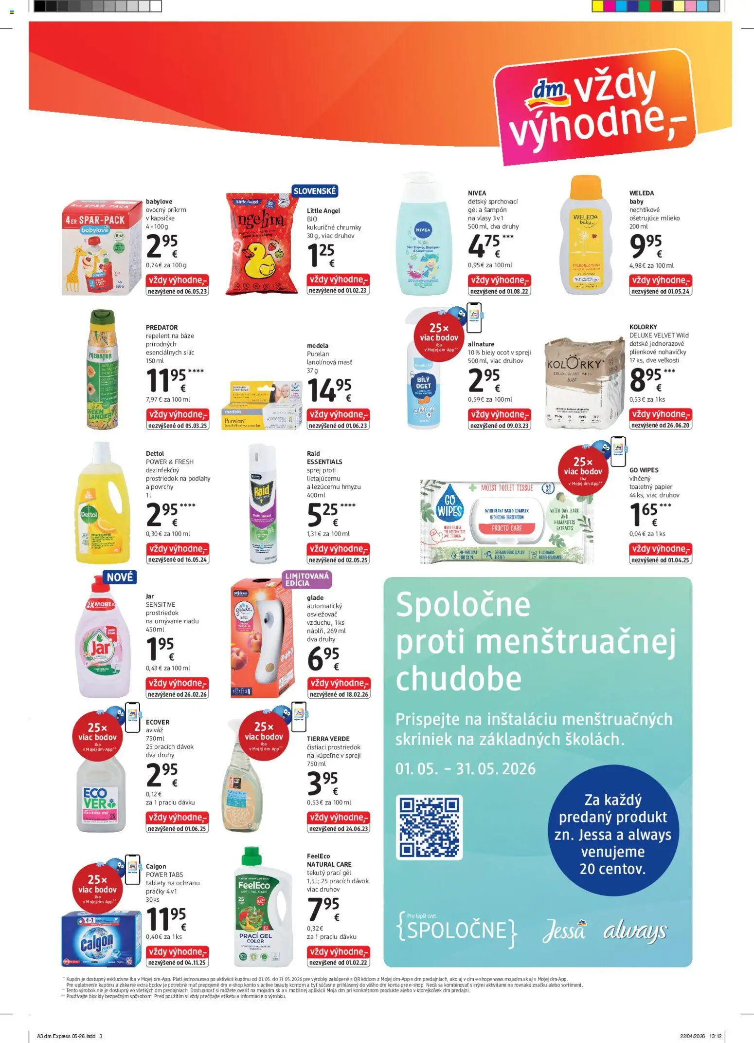 Nové dm drogerie akcie – leták je platný od 01.05.2026 | Strana: 3 | Produkty: Práčky, Toaletný papier, Čistiaci prostriedok, Jar