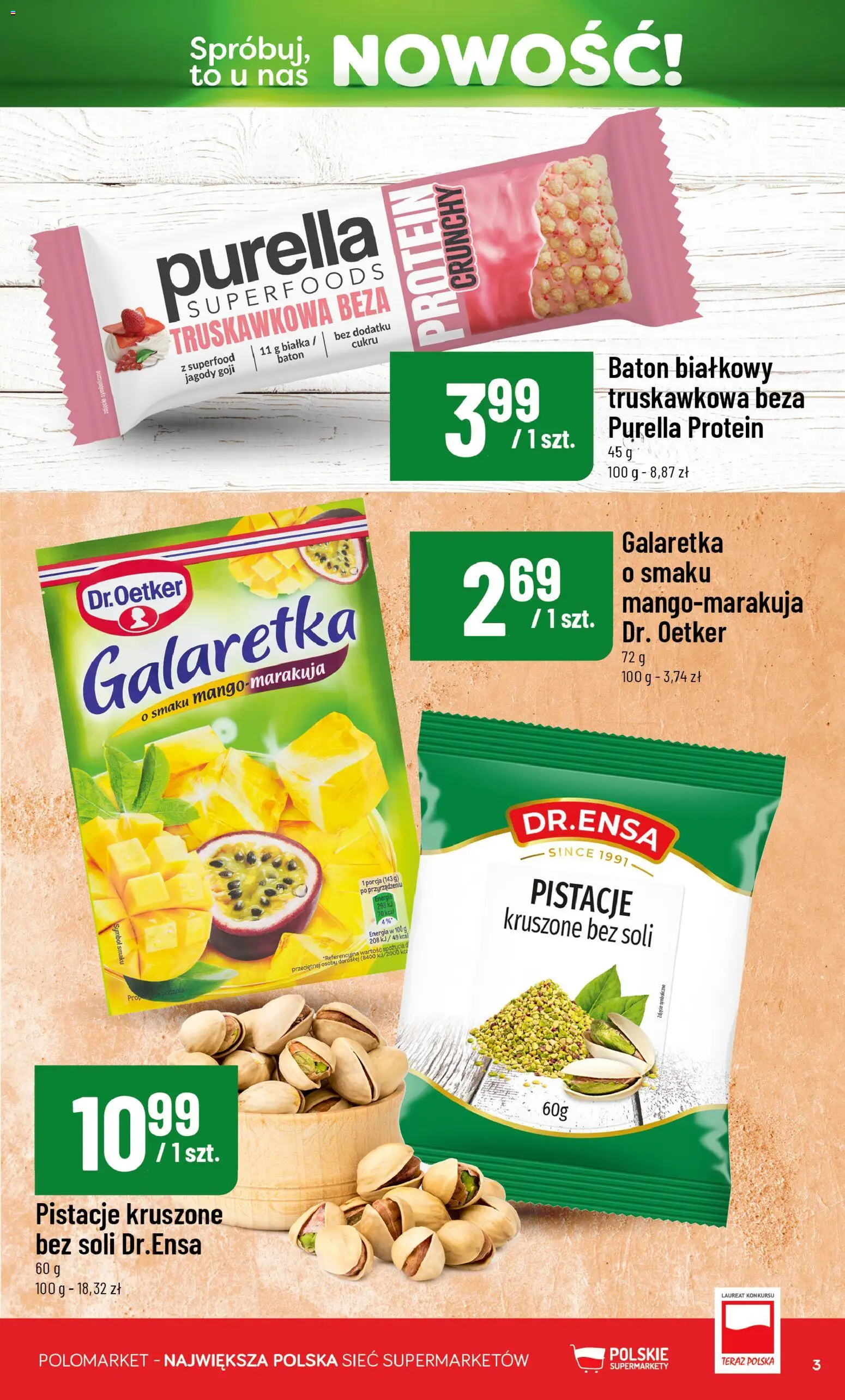 POLOmarket gazetka - Nowości od 18.06.2026 | Strona: 3 | Produkty: Jagody, Galaretka, Baton