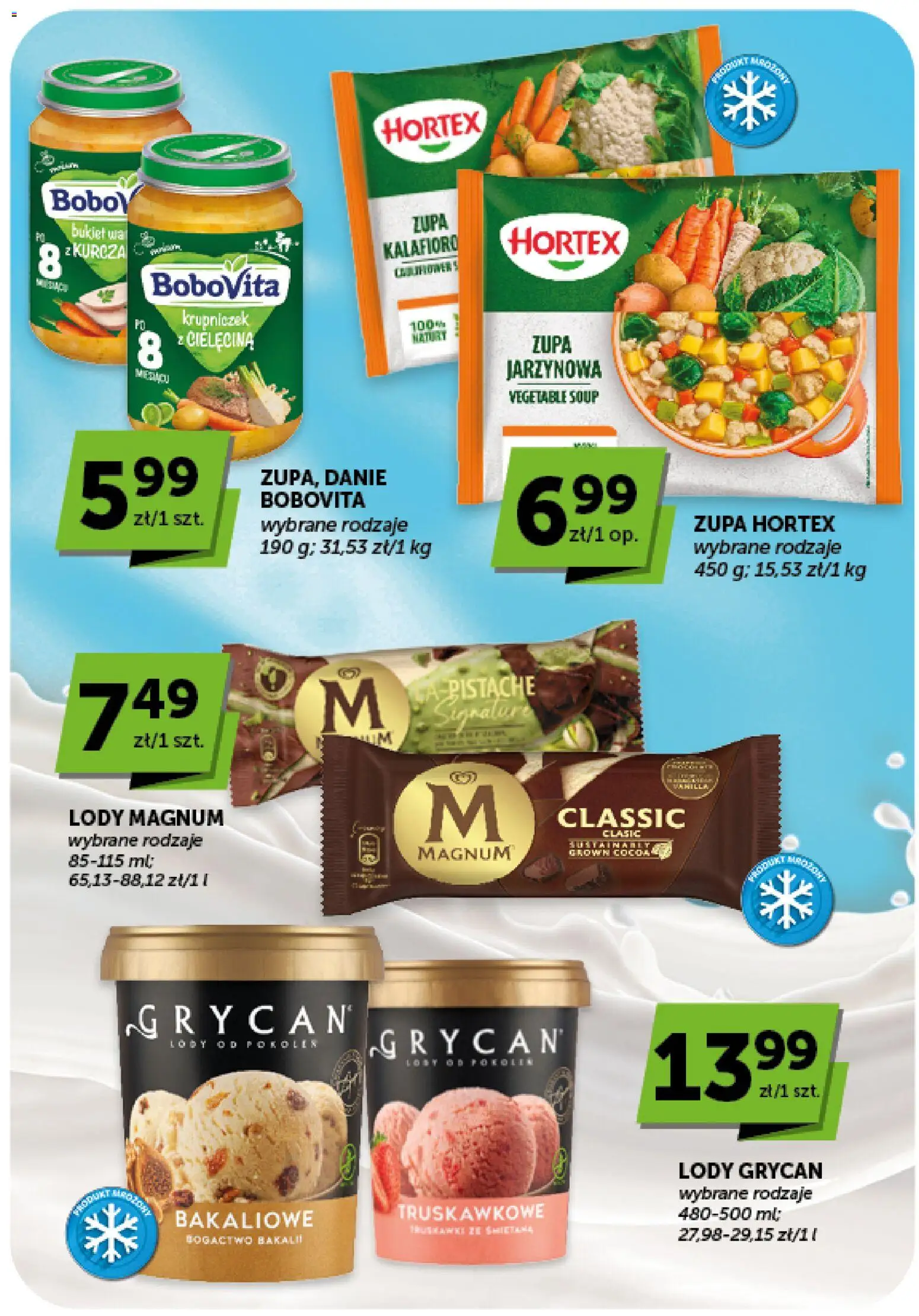 Euro Sklep gazetka - Market od 13.08.2026 | Strona: 23 | Produkty: Grycan, Magnum, Lody Magnum, Cielęcina