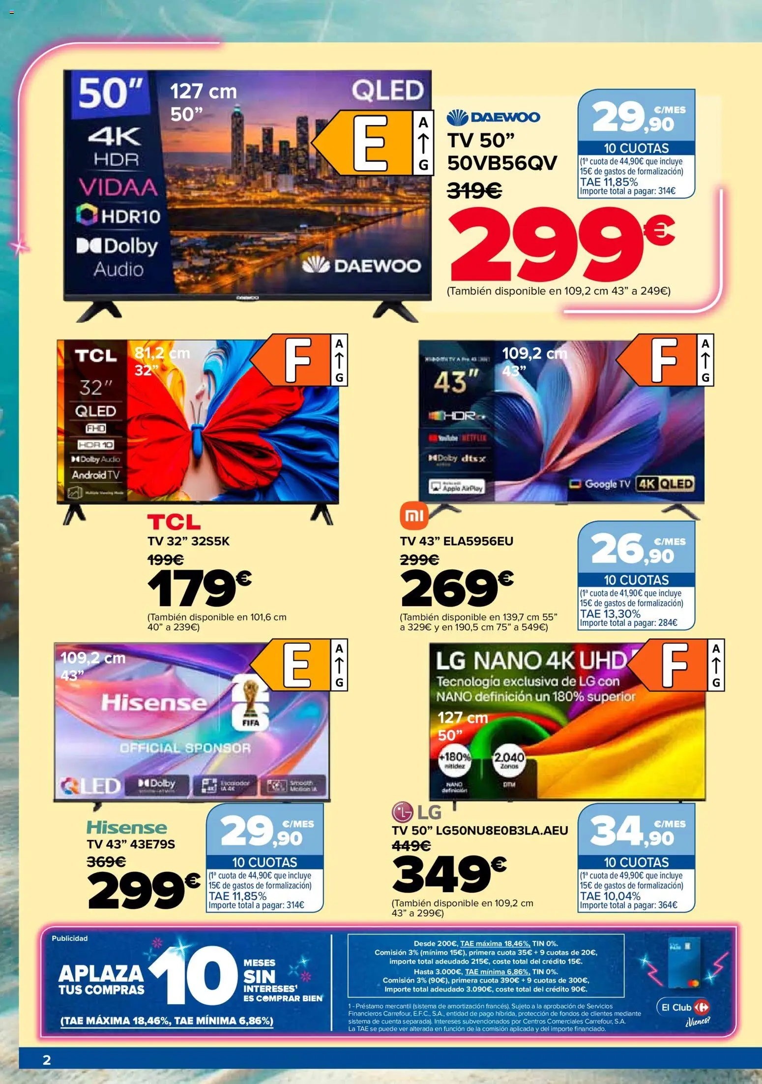 Carrefour Electroverano │ válido desde el 14/07/2026 | Página: 2 | Productos: Apple, Televisión, Audio