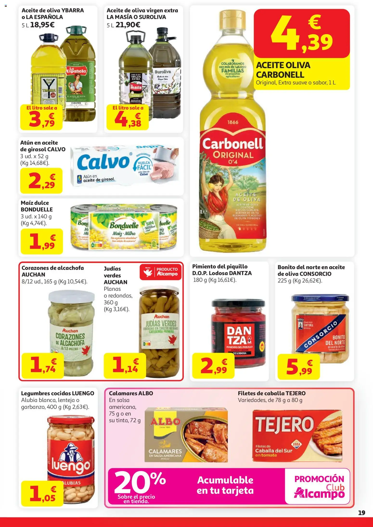 Alcampo  HG Unico Mad │ válido desde el 07.04.2026 | Página: 25 | Productos: Κάδος απορρυμάτων, Aceite de oliva, Aceite de oliva virgen extra, Σταθμός εργασίας