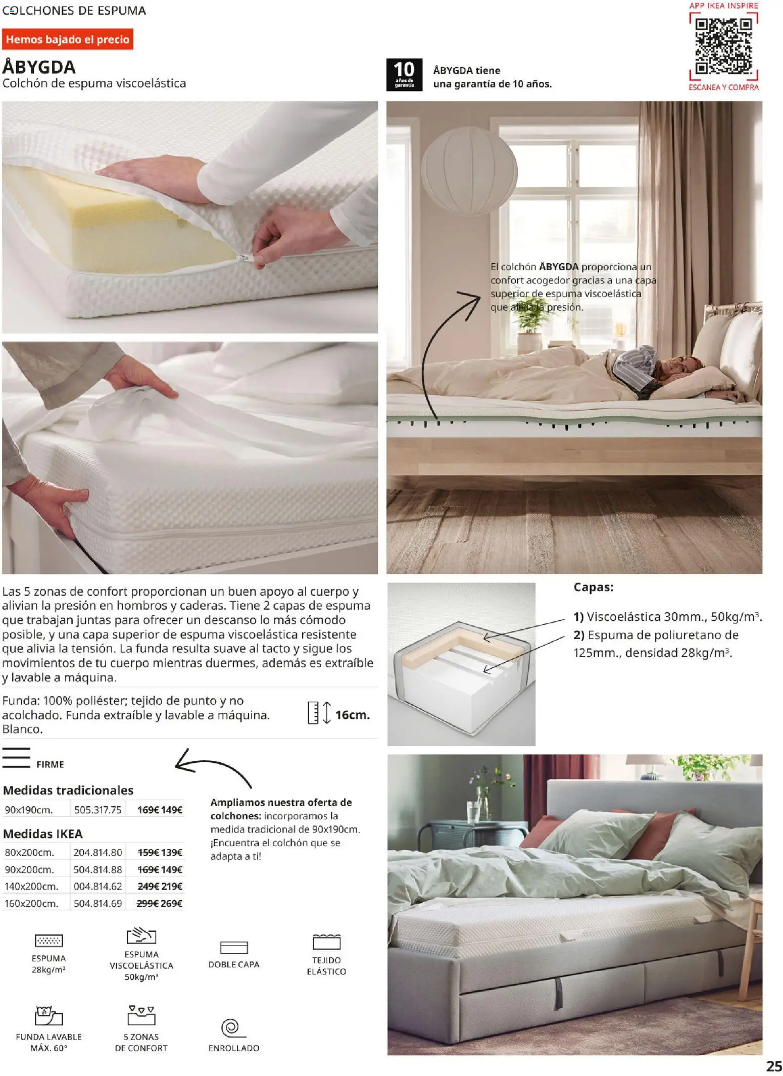 IKEA - Confort │ válido desde el 01/09/2026 | Página: 25 | Productos: Espuma, Colchon, Funda