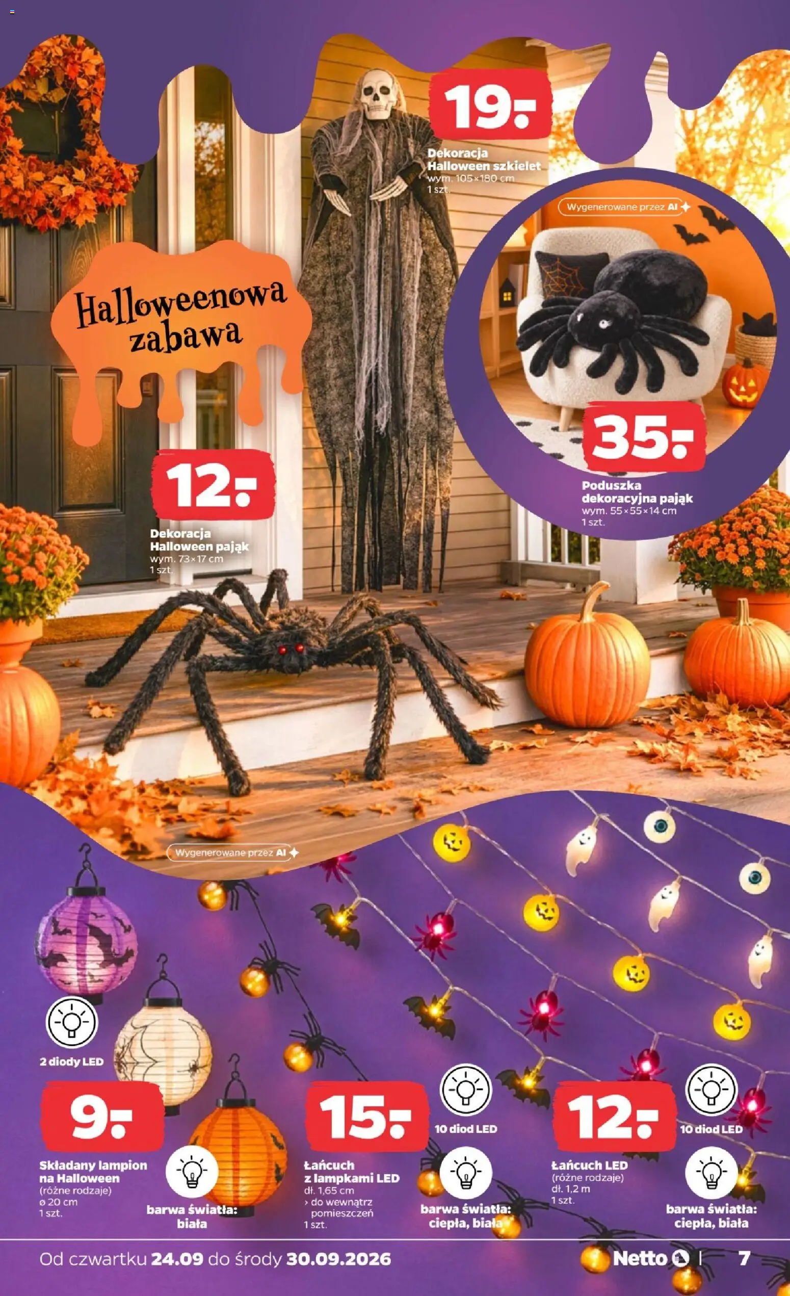 Netto gazetka od czwartku NonFood od 24.09.2026 | Strona: 7 | Produkty: Poduszka, Lampion