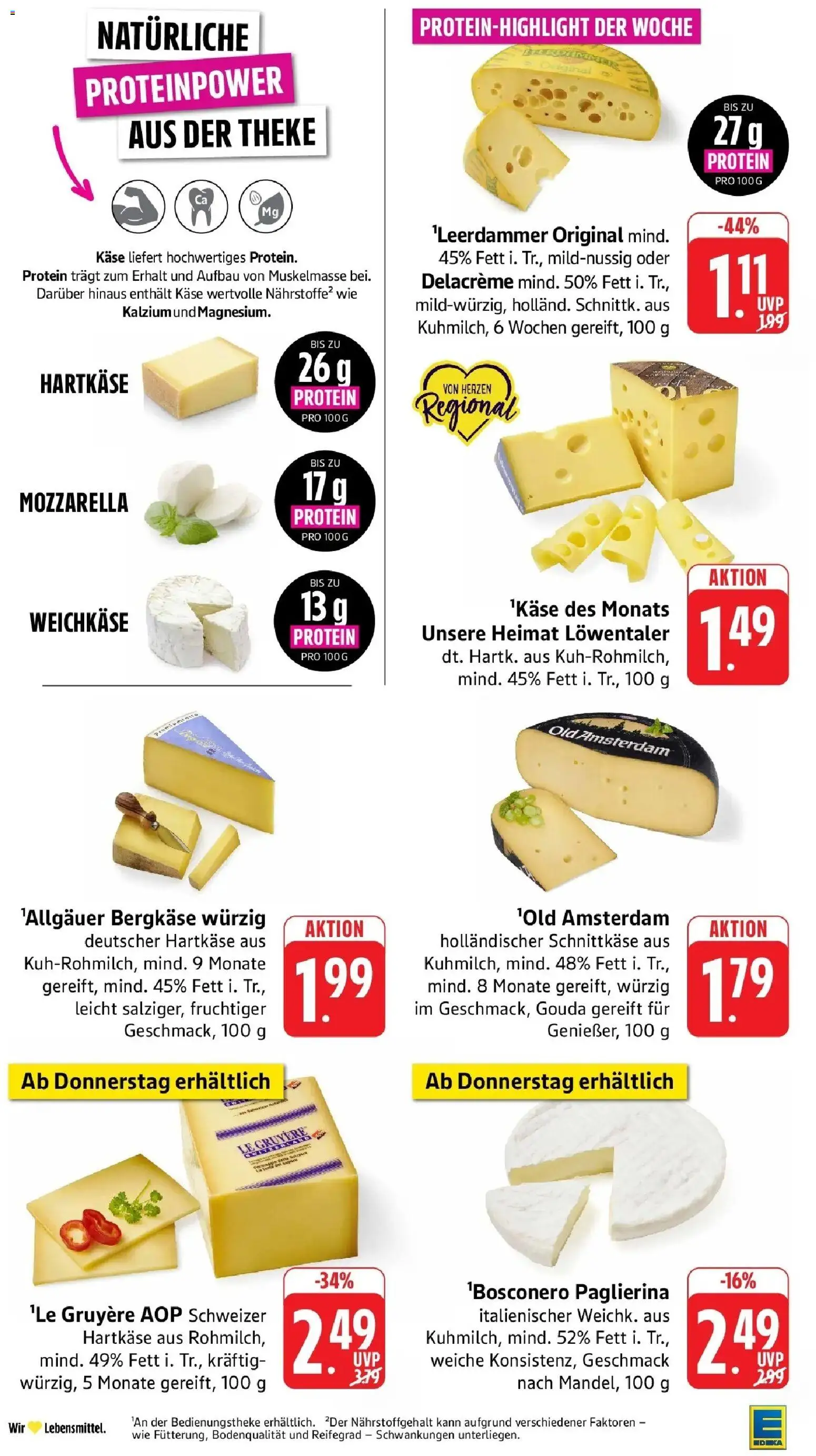 Edeka Prospekt Freiburg – gültig ab 27.07.2026 | Seite: 8 | Produkte: Käse, Theke, Mozzarella, Gouda