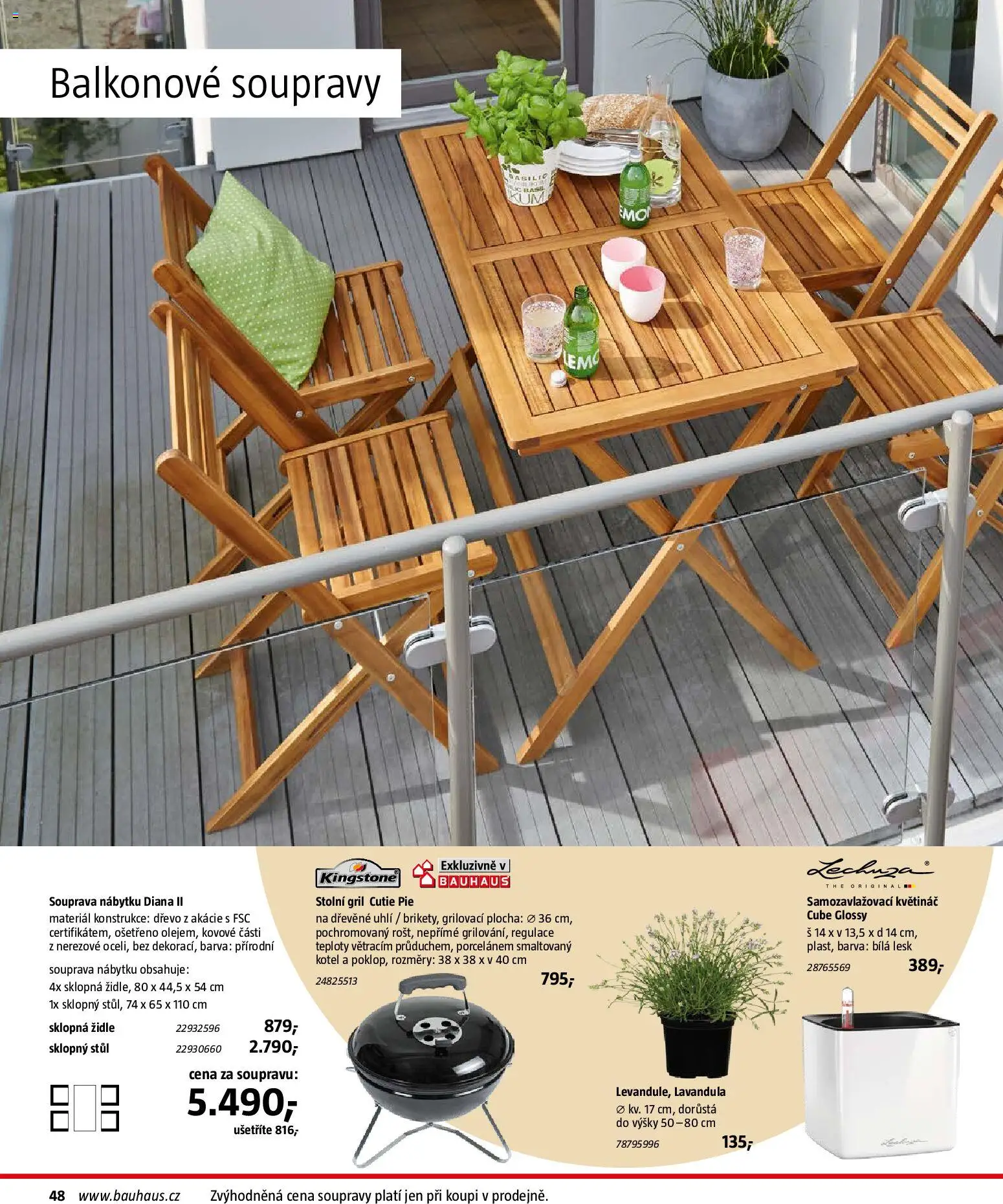Bauhaus katalog Záhradní nábytek od 08.04.2026 | Strana: 48 | Produkty: Stolní gril, Gril, Stůl, Židle