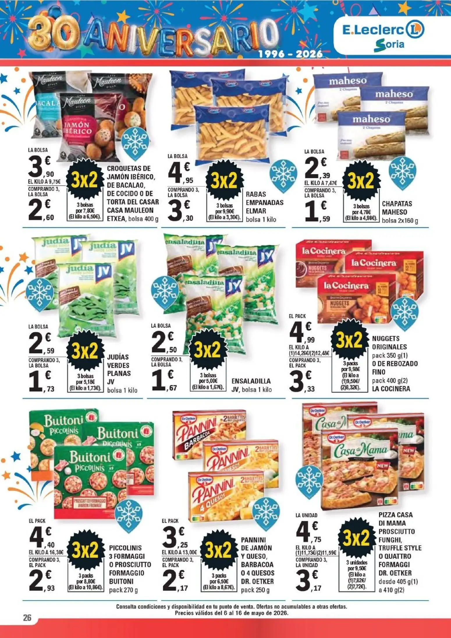 E.Leclerc Soria │ válido desde el 06.05.2026 | Página: 26 | Productos: Queso, Bolsa, Croquetas, Nuggets